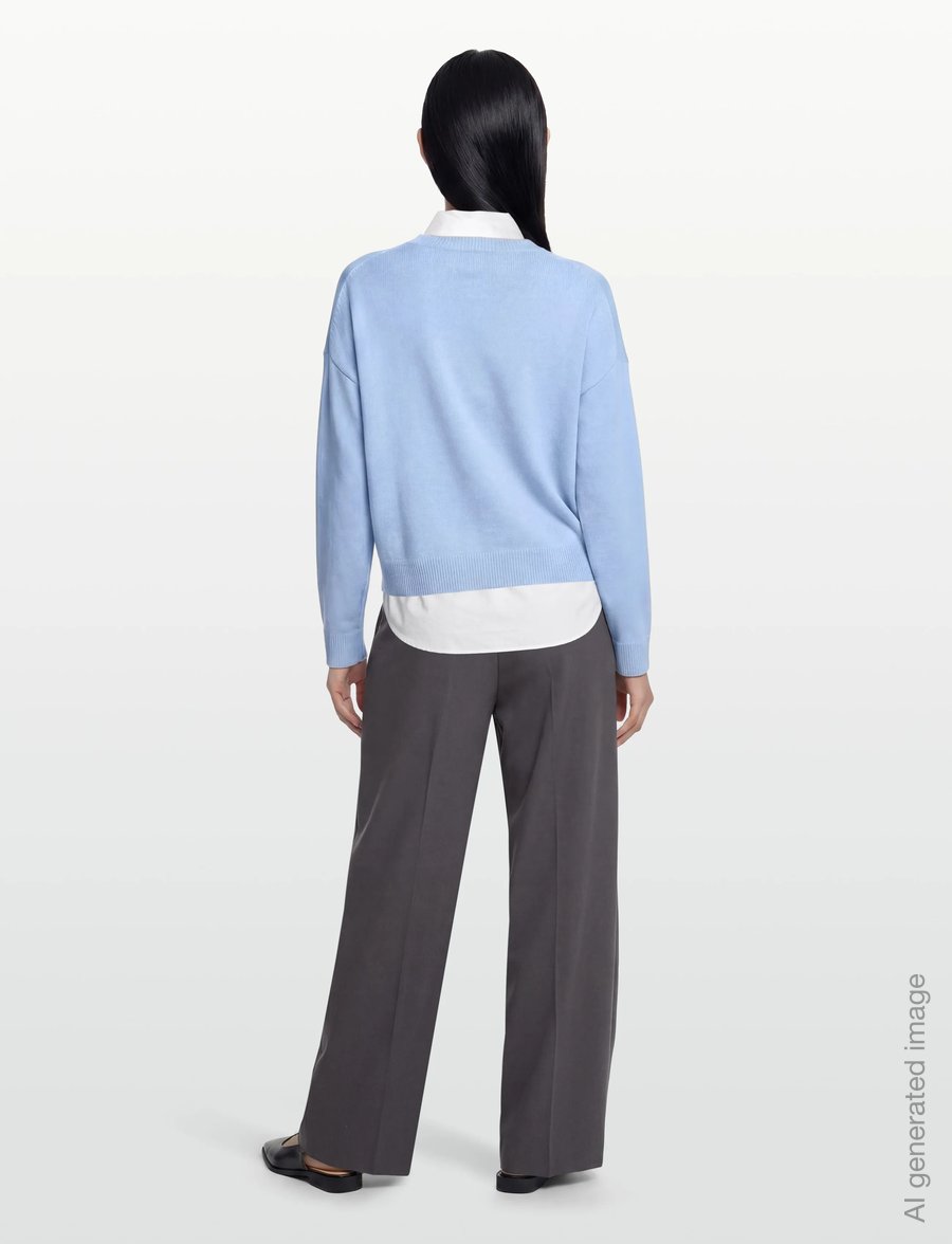 Calvin Klein Jeans - Long Sleeve Crew Neck Sweater - striktrøjer - hydrangea - 4