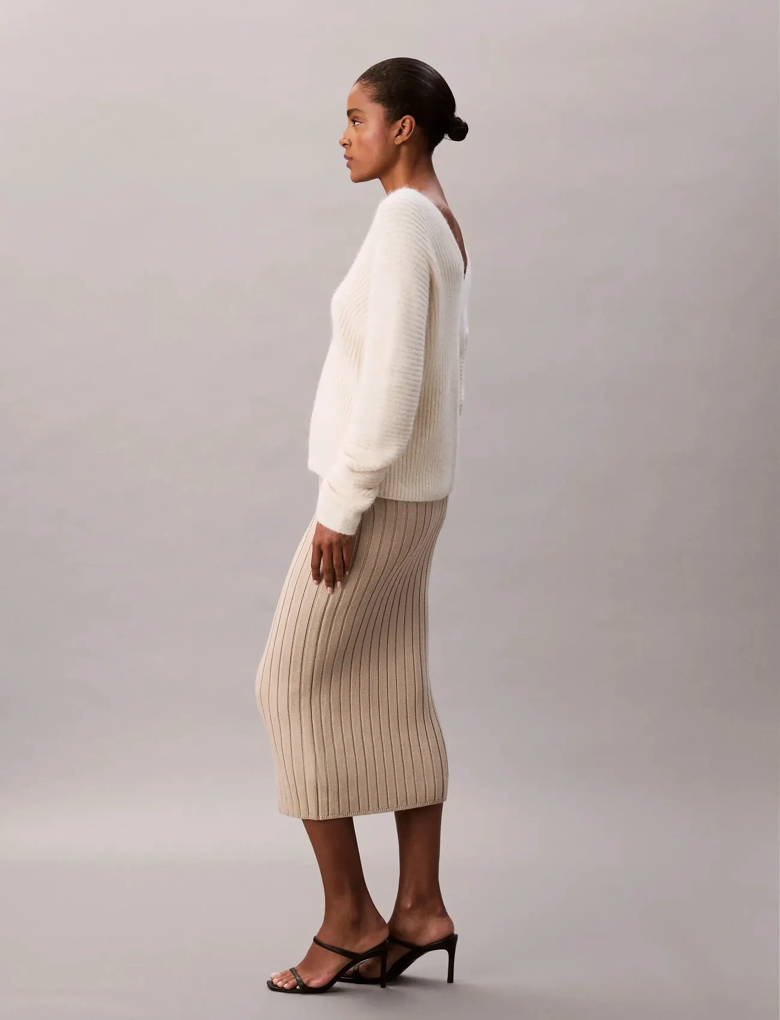 Calvin Klein Jeans - Sweater Skirt - strickröcke - island fossil - 5