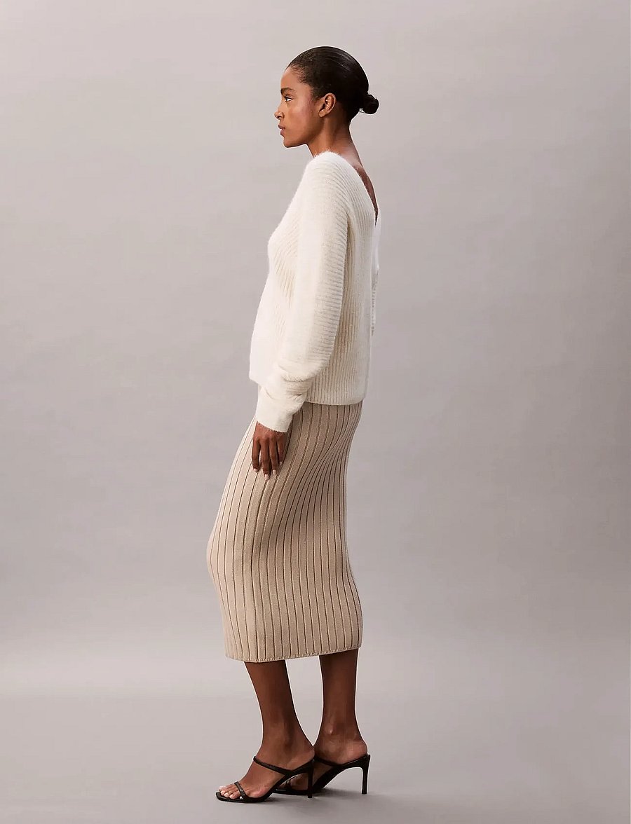 Calvin Klein Jeans - Sweater Skirt - strickröcke - island fossil - 5