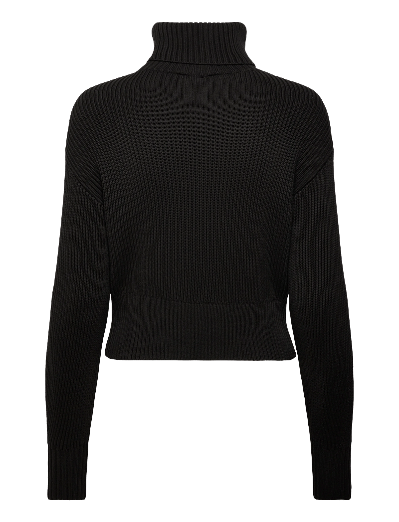 Calvin Klein Jeans - BLOWN UP CK LOOSE SWEATER CONTRA - rullekraver - black - 2