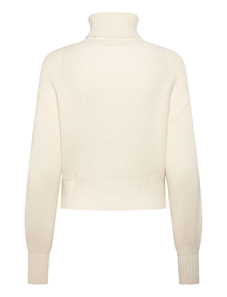 Calvin Klein Jeans - BLOWN UP CK LOOSE SWEATER CONTRA - rullekraver - ivory - 1