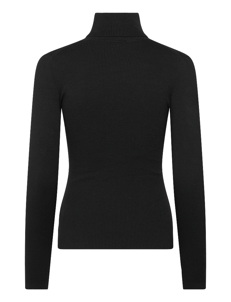 Calvin Klein Jeans - WOVEN LABEL ROLL NECK - rollkragenpullover - black - 1