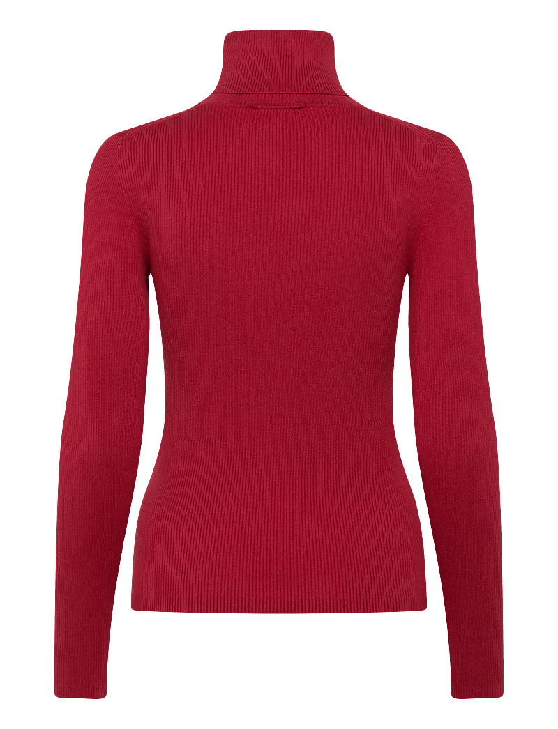 Calvin Klein Jeans - WOVEN LABEL ROLL NECK - turtlenecks - winery - 1