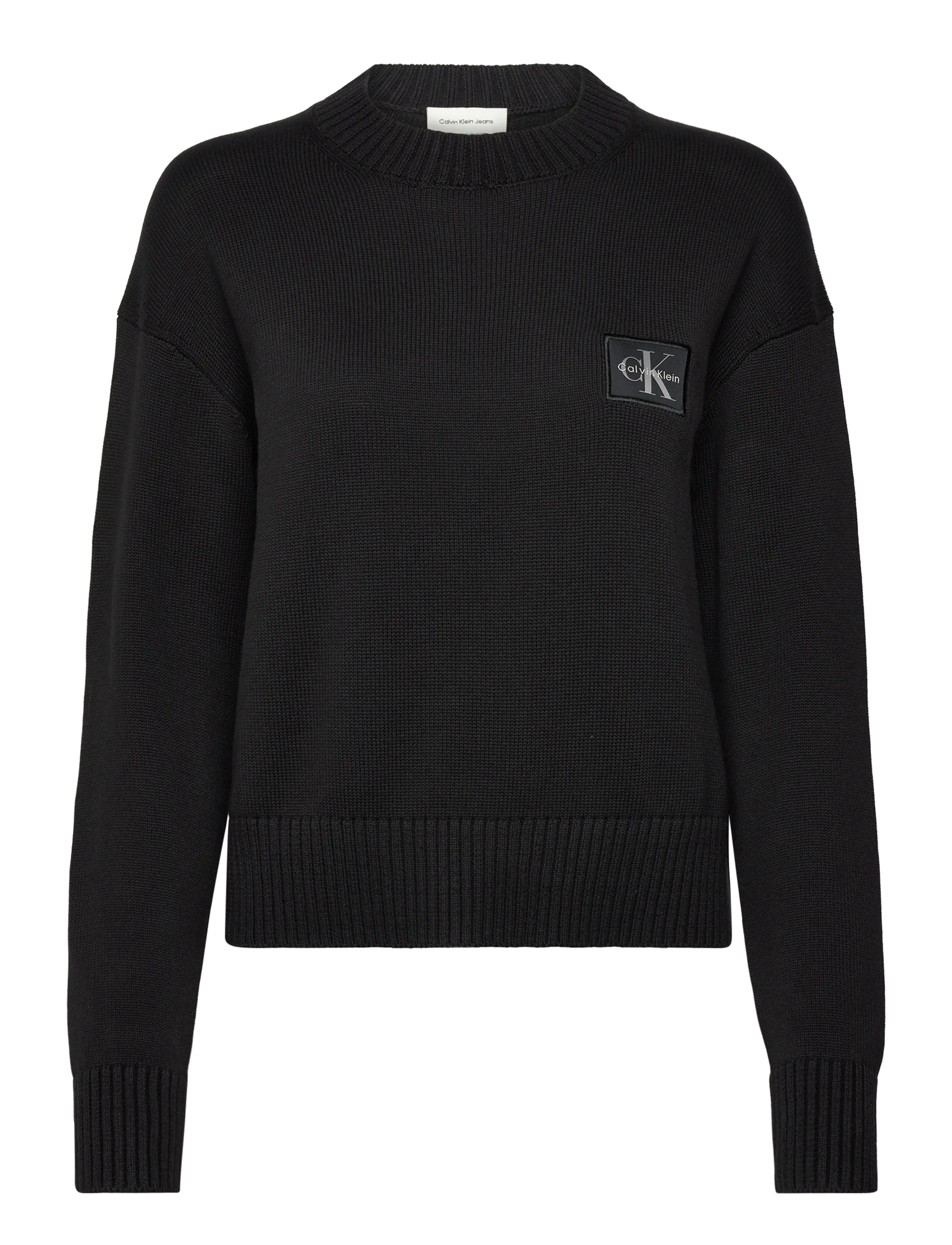 Calvin Klein Jeans CK EMBRO BADGE SWEATER - Pullover - BLACK / black