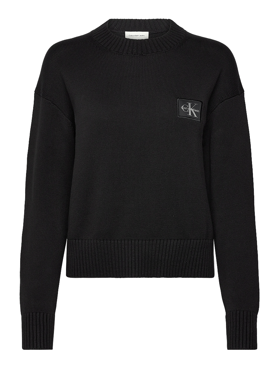 Calvin Klein Jeans - CK EMBRO BADGE SWEATER - pullover - black - 1