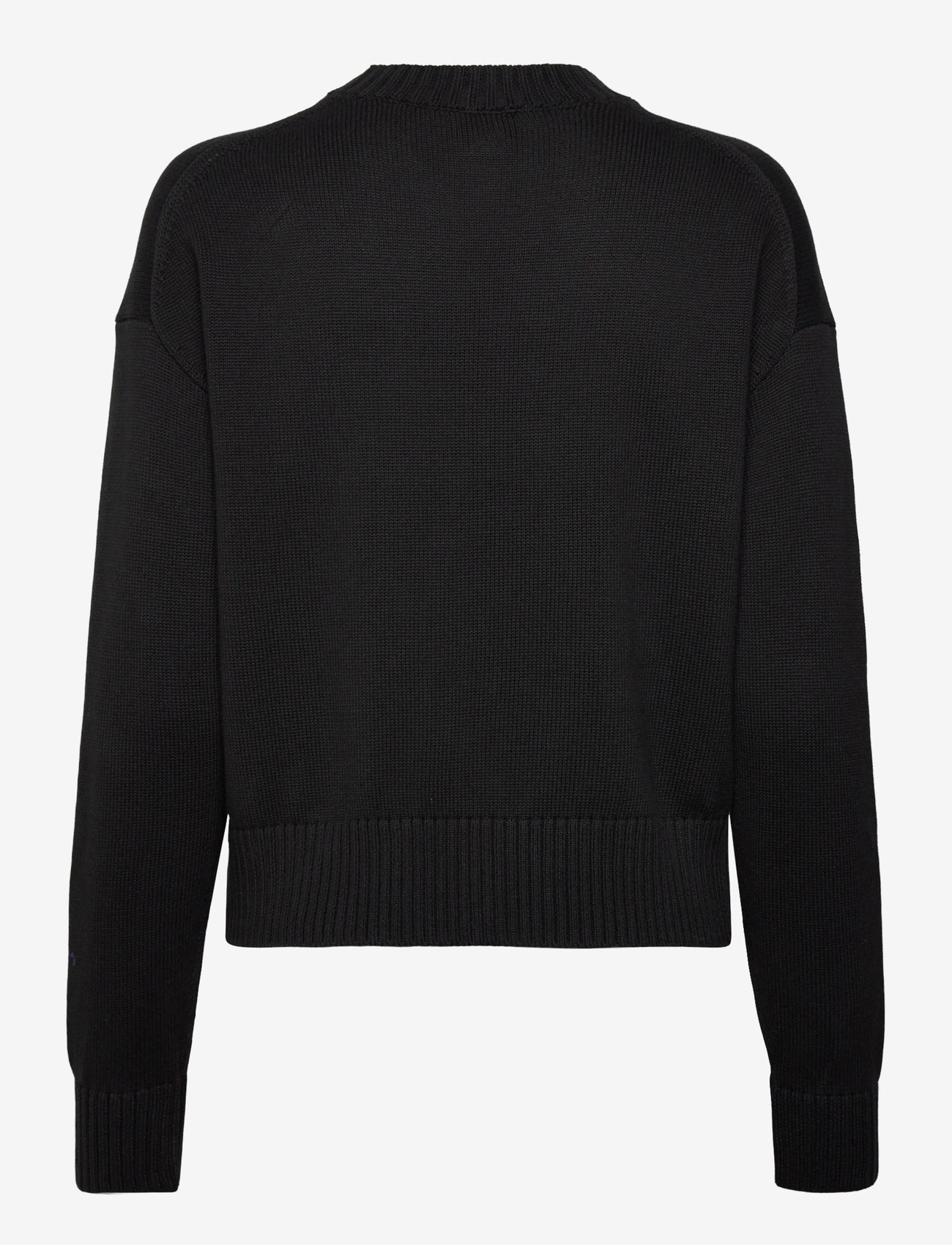 Calvin Klein Jeans - CK EMBRO BADGE SWEATER - striktrøjer - black - 1