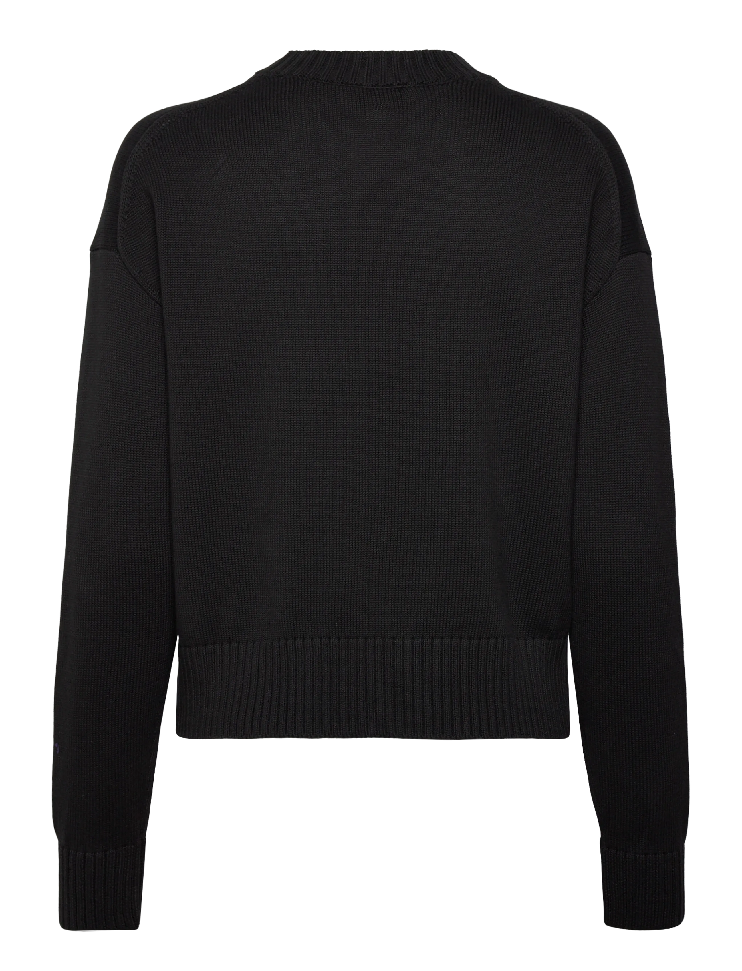 Calvin Klein Jeans - CK EMBRO BADGE SWEATER - striktrøjer - black - 1