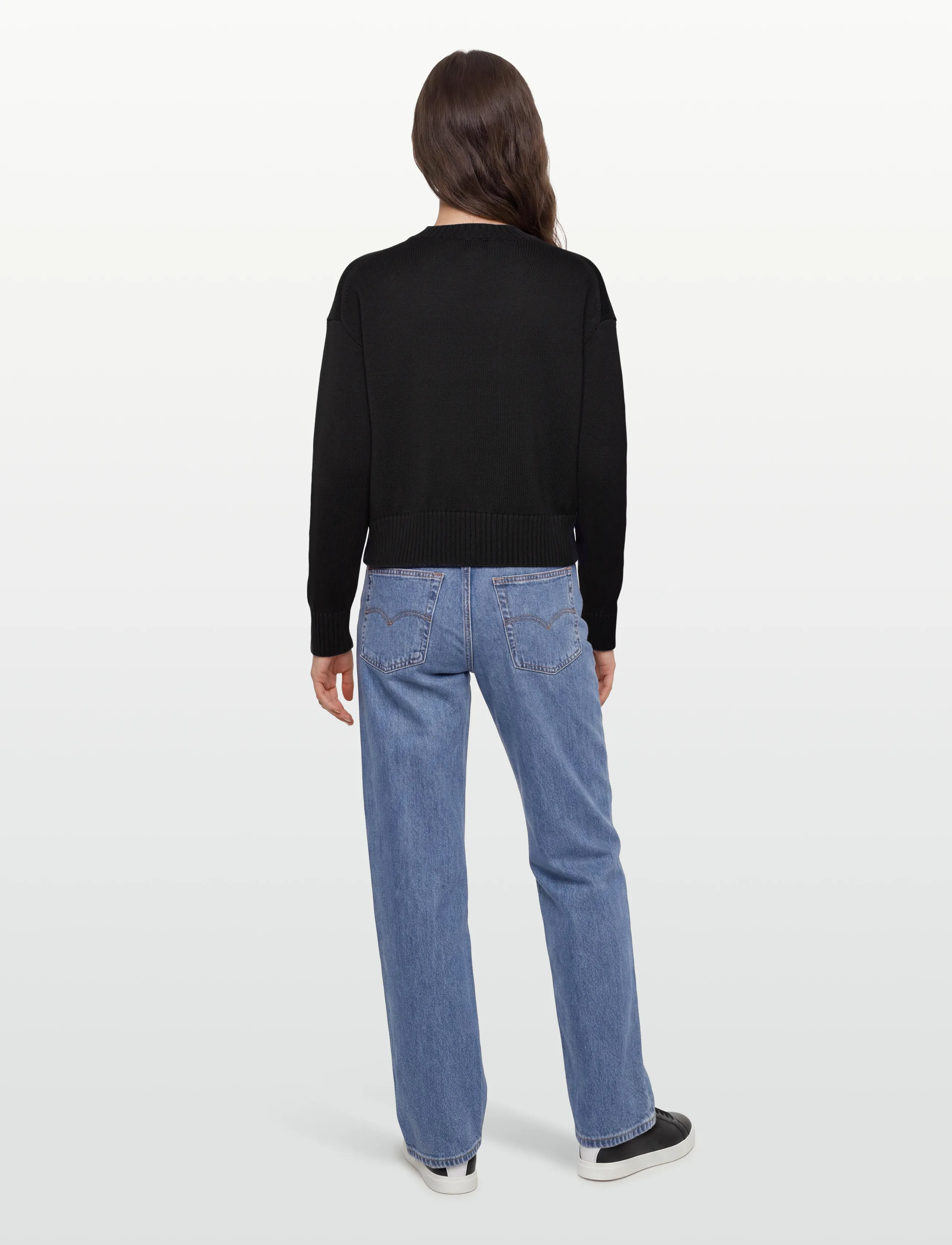 Calvin Klein Jeans - CK EMBRO BADGE SWEATER - trøjer - black - 4