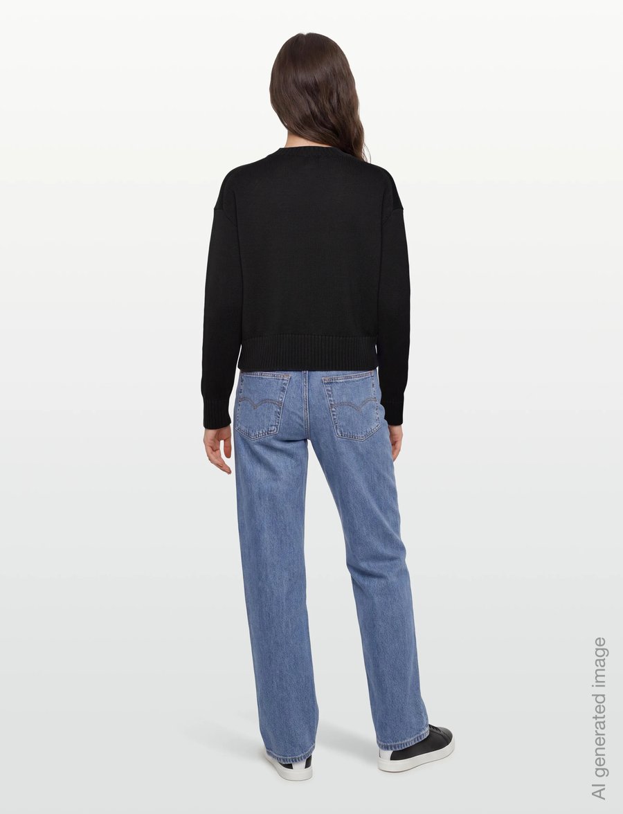 Calvin Klein Jeans - CK EMBRO BADGE SWEATER - pullover - black - 4