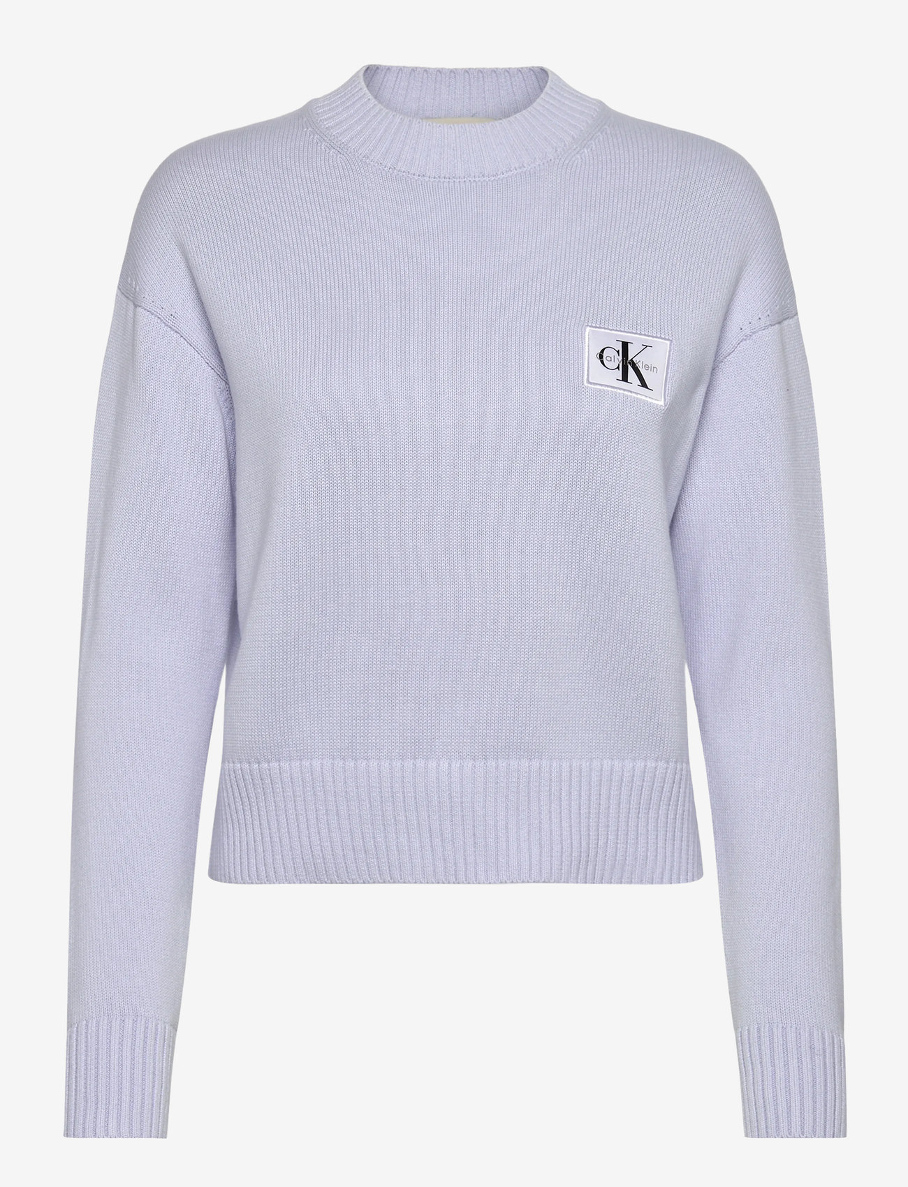 Calvin Klein Jeans - CK EMBRO BADGE SWEATER - striktrøjer - light blue - 1