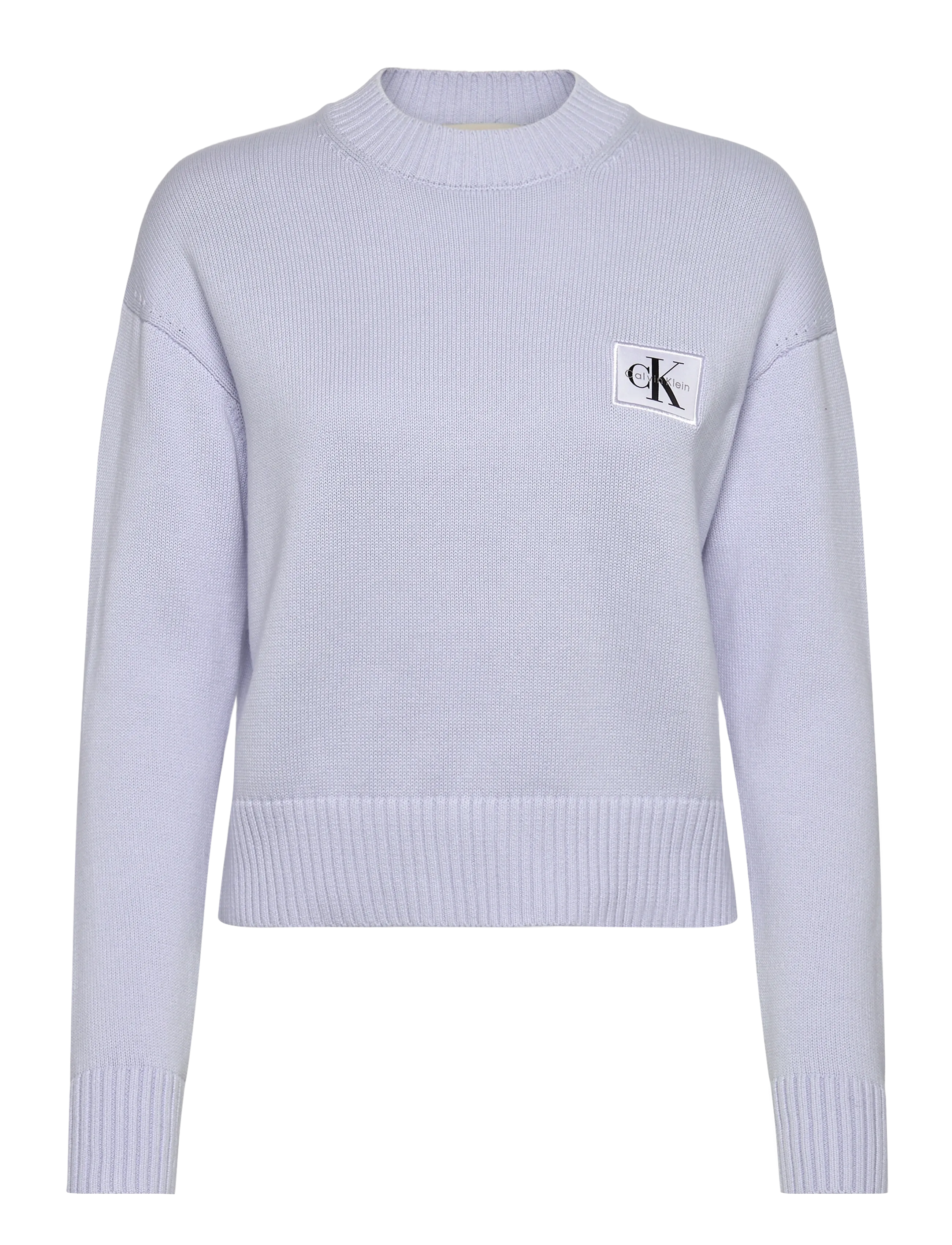 Calvin Klein Jeans CK EMBRO BADGE SWEATER - Stickat - LIGHT BLUE / blue