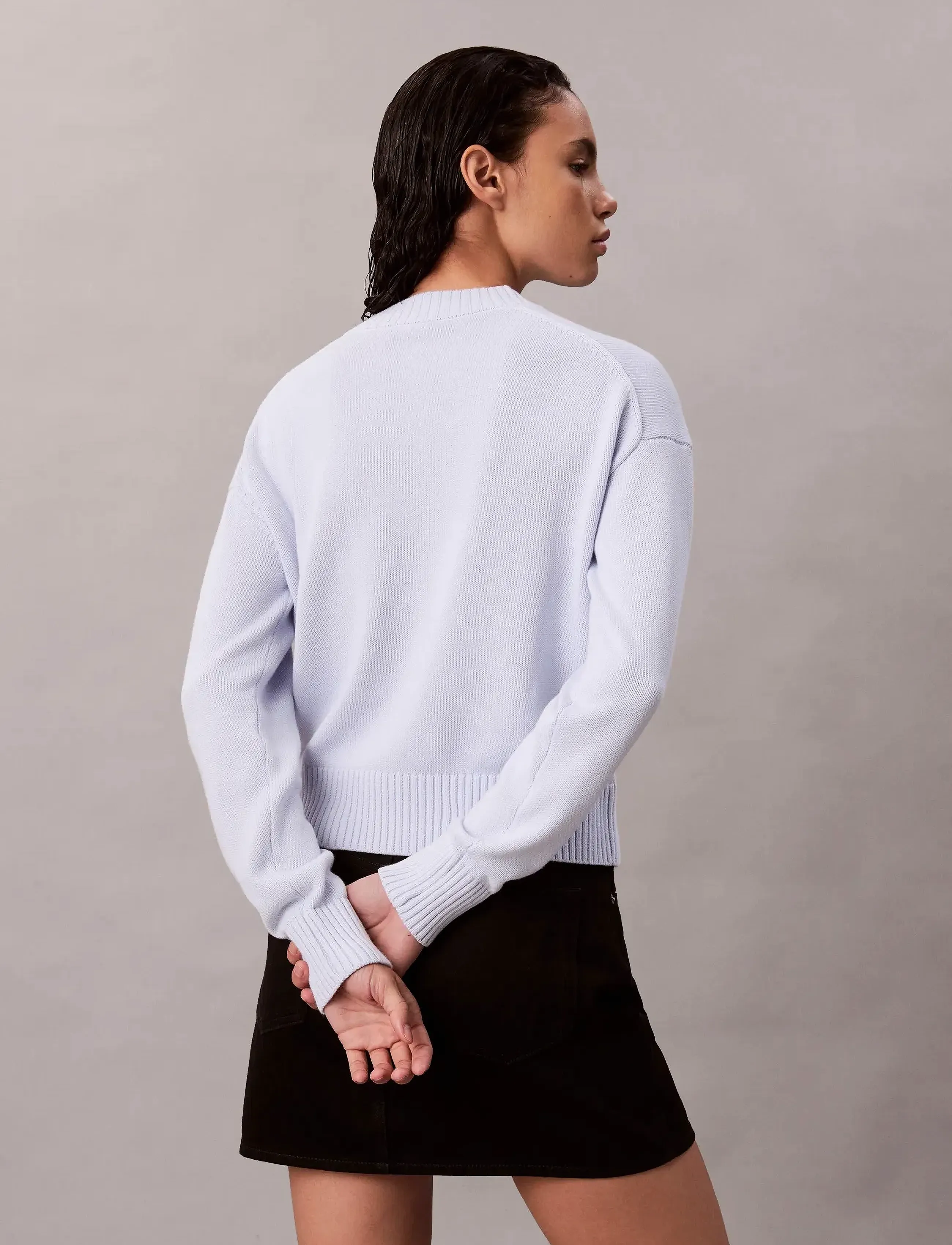 Calvin Klein Jeans Ck Embro Badge Sweater stickade tröjor dam – bild 5