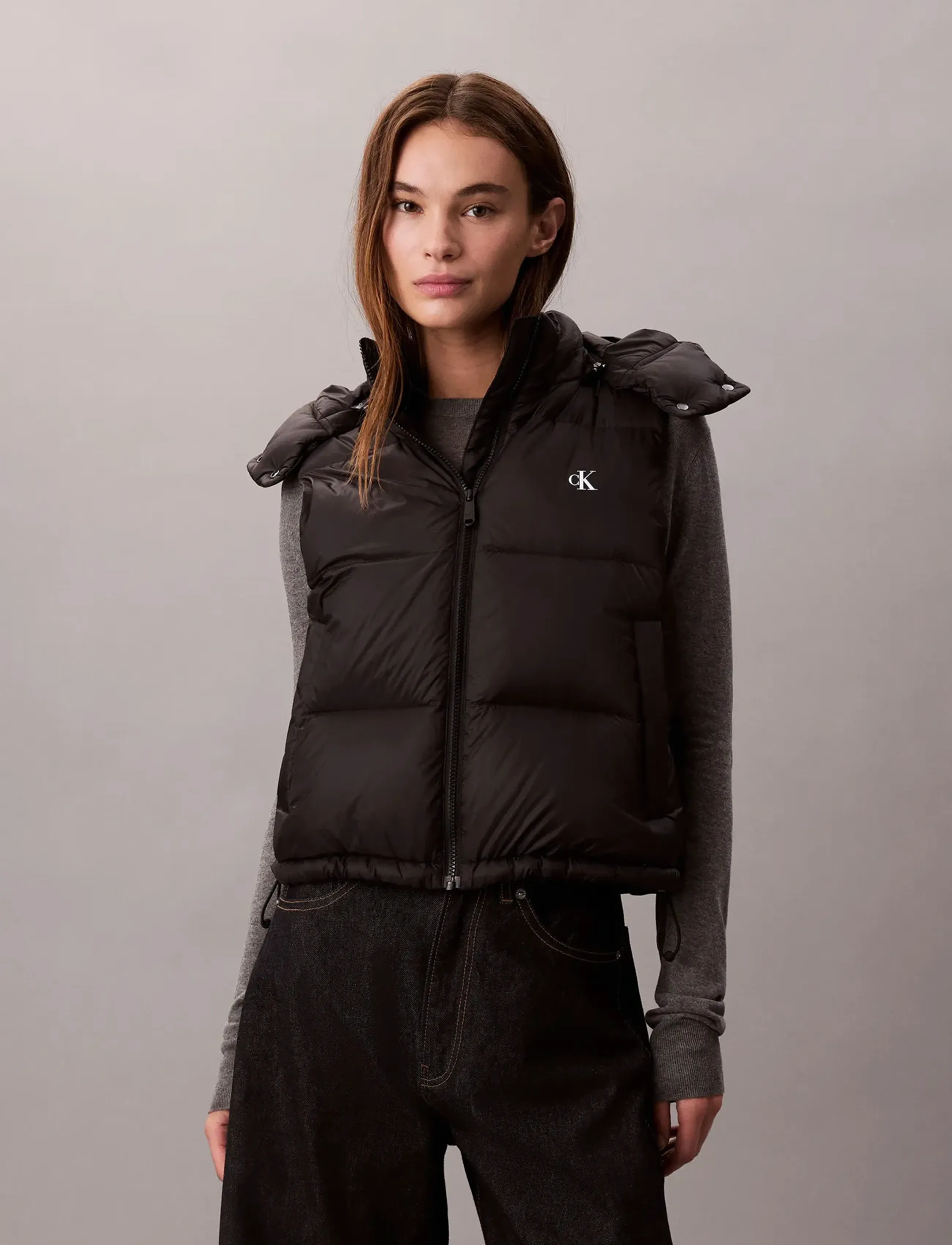 Calvin Klein Jeans Essential Midweight Puffer Vest, XS, Black, Veste > Vatterede Veste, Dame