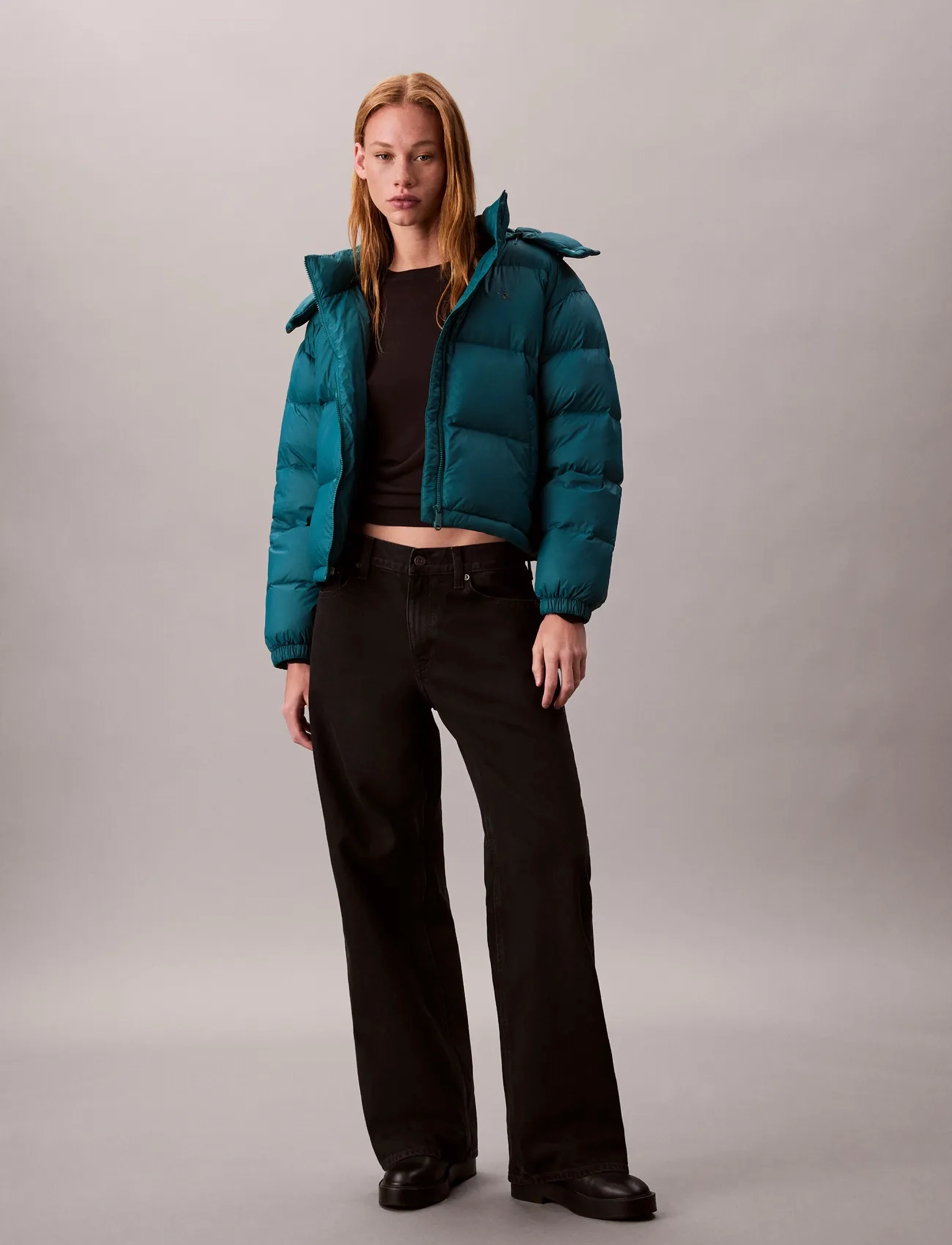 Calvin Klein Jeans Essential Midweight Puffer Jacke, L, Blue, Jakker > Vatteret Jakke, Dame
