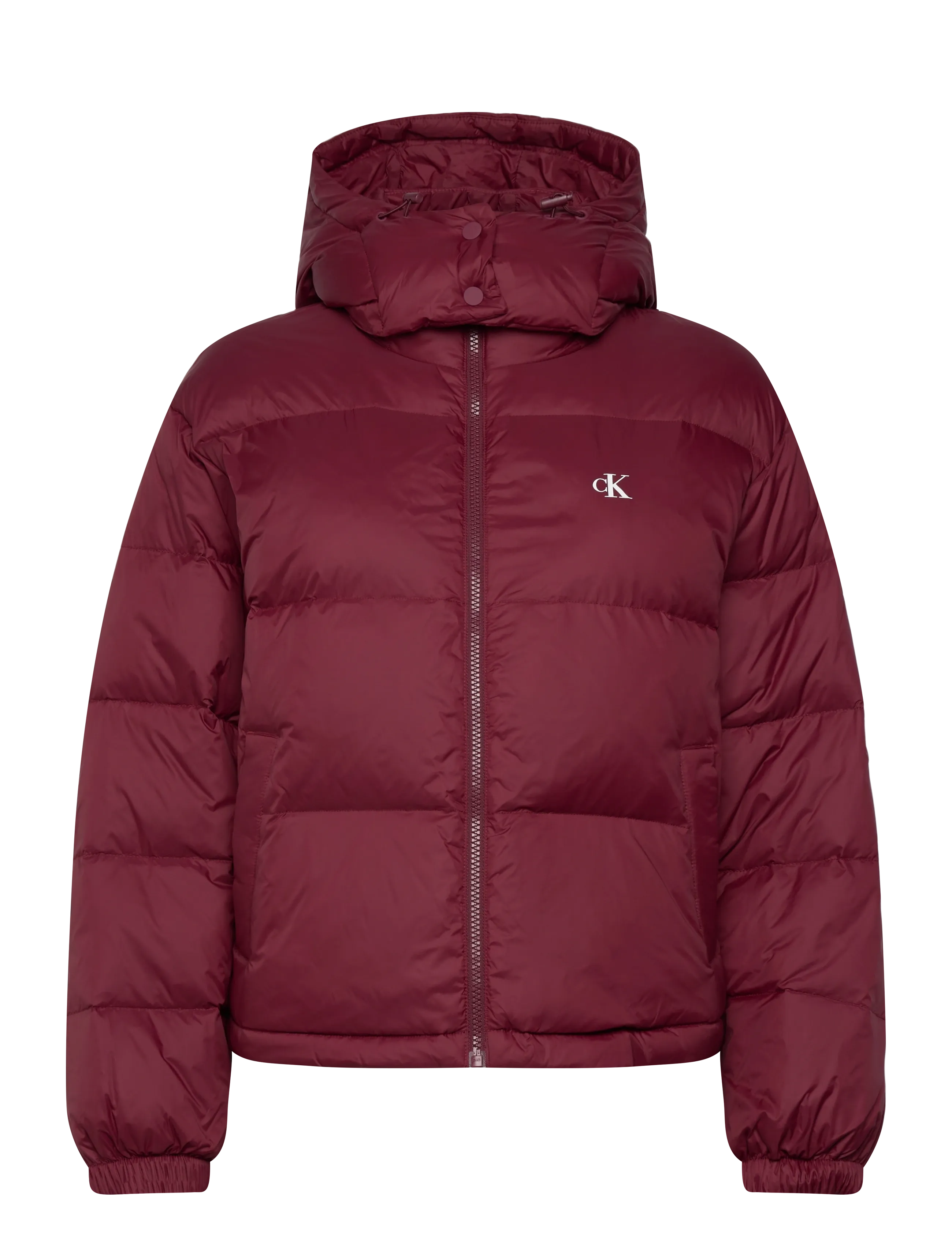 Calvin Klein Jeans Essential Midweight Puffer Jacke, M, Burgundy, Jakker > Vatteret Jakke, Dame