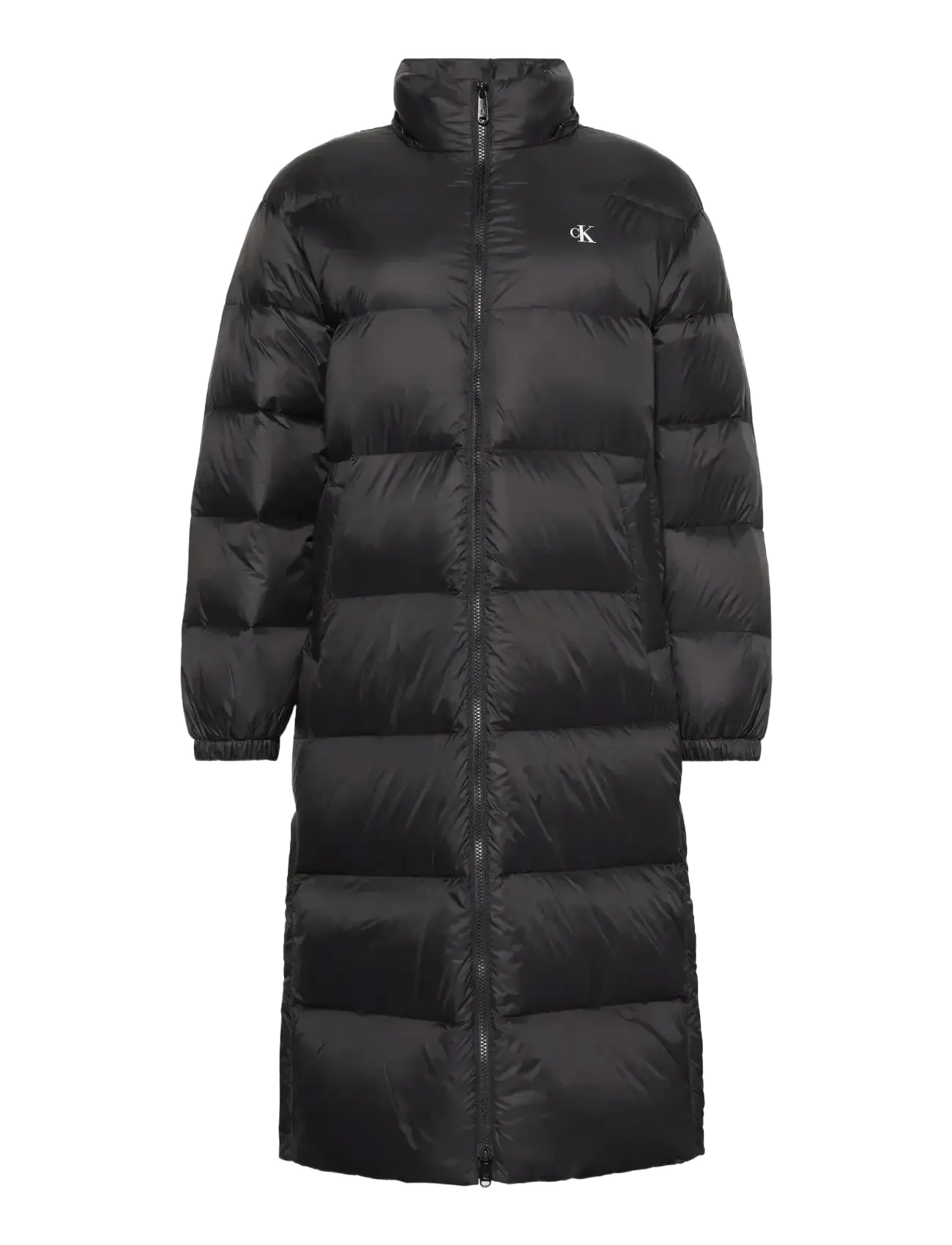 Calvin Klein Jeans ESSENTIAL MIDWEIGHT LONG PUFFER - Vinterjackor - BLACK / black