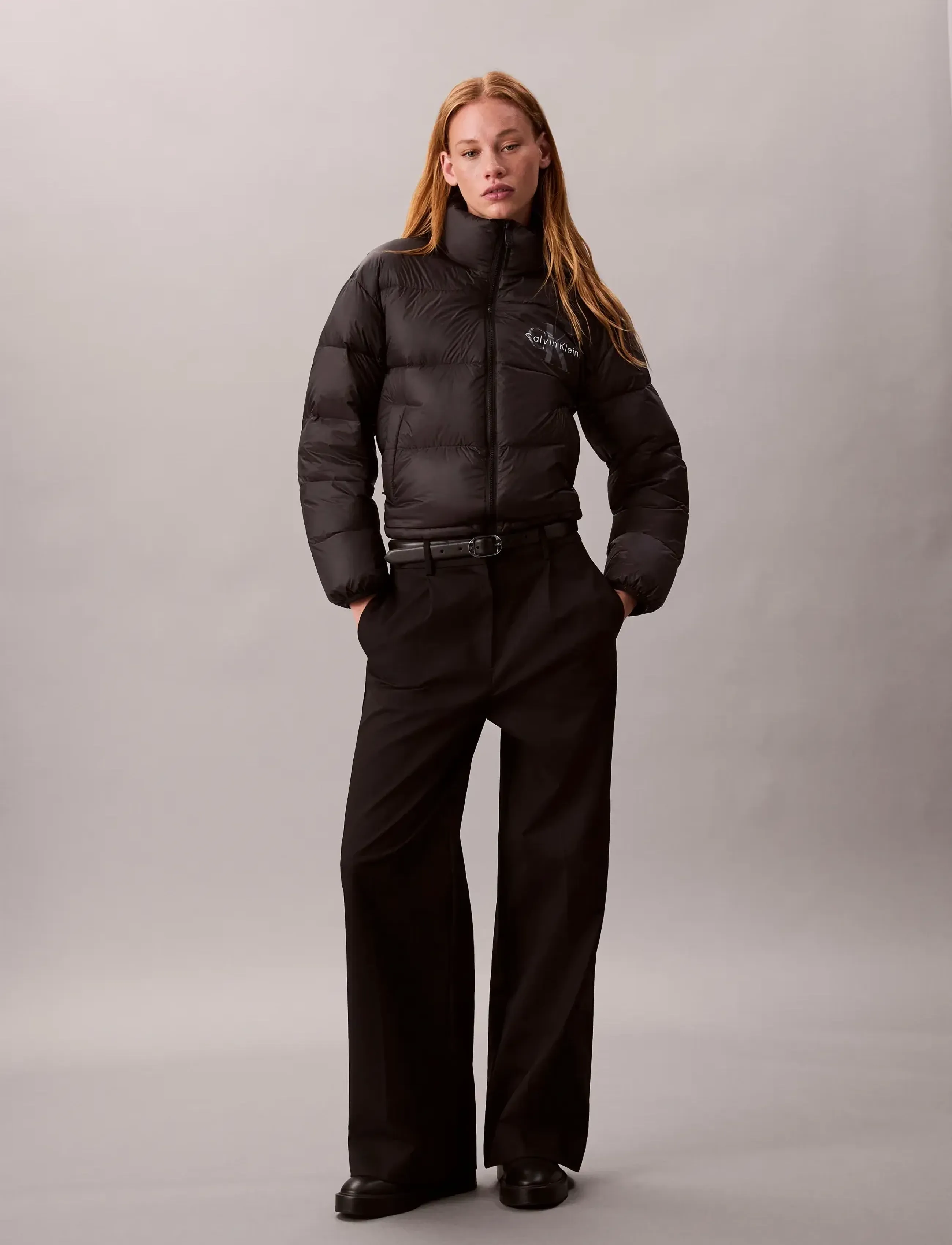 Calvin Klein Jeans Graphic Logo Puffer Jacket, M, Jackets, Schwarz - Padded Frauen
