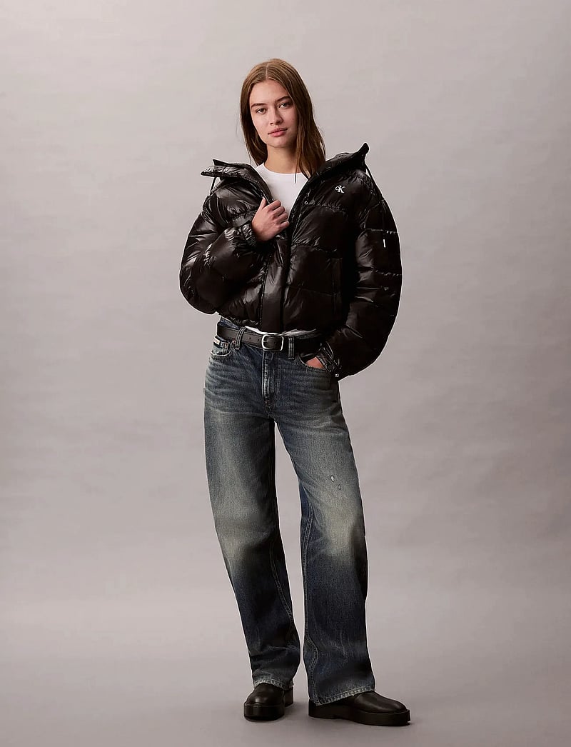 Calvin Klein Jeans - SHINE PUFFER JACKET - dunjakker - black - 0