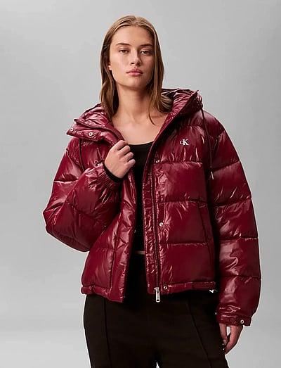 Calvin Klein Jeans SHINE PUFFER JACKET - Sulejoped - TAWNY PORT / burgundy