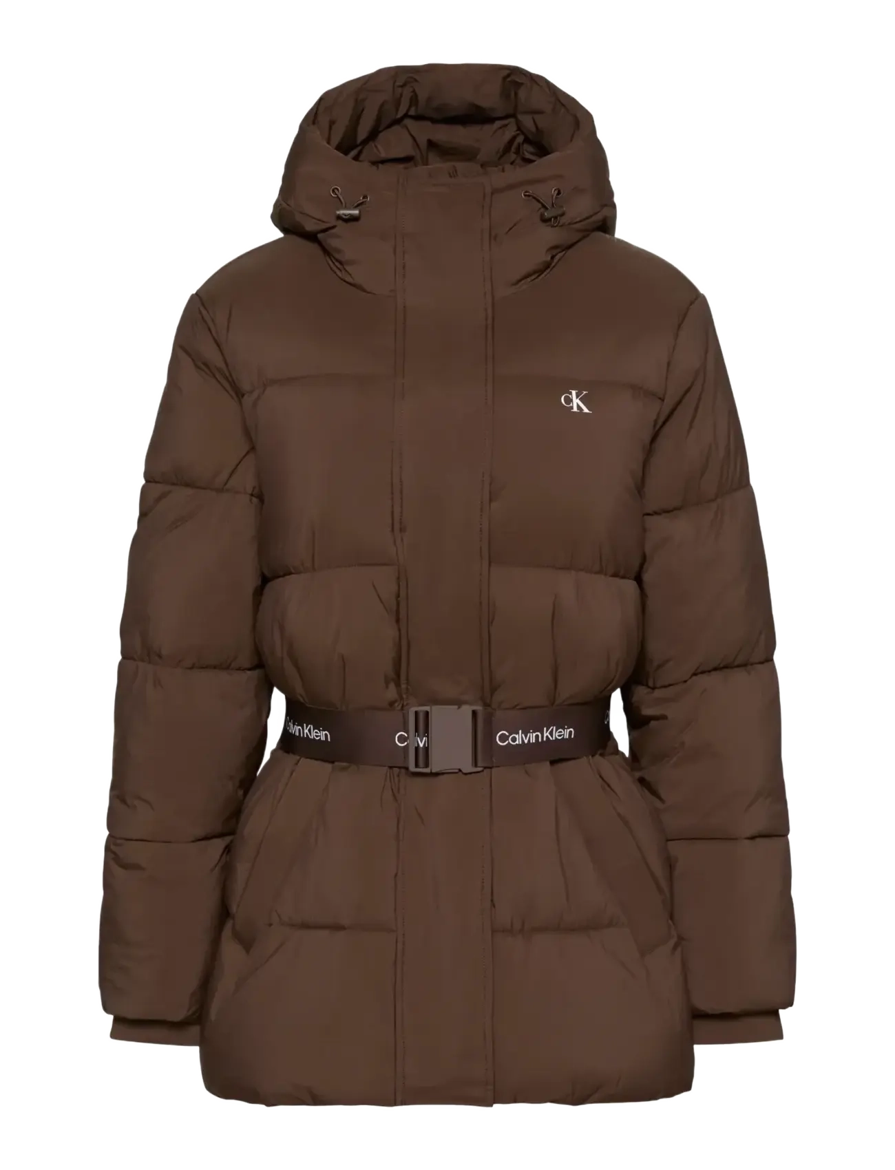 Calvin Klein Jeans - BELTED MIDWEIGHT PUFFER - winter jackets - brown cork - 1