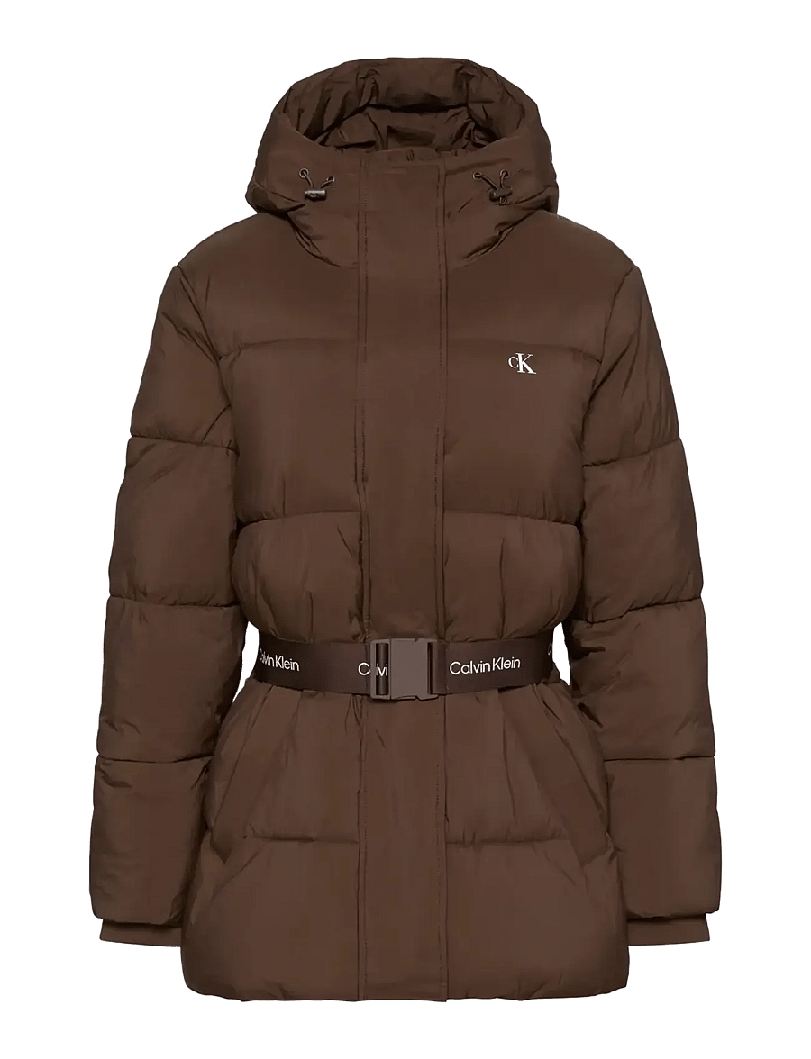 Calvin Klein Jeans - BELTED MIDWEIGHT PUFFER - winterjacken - brown cork - 1