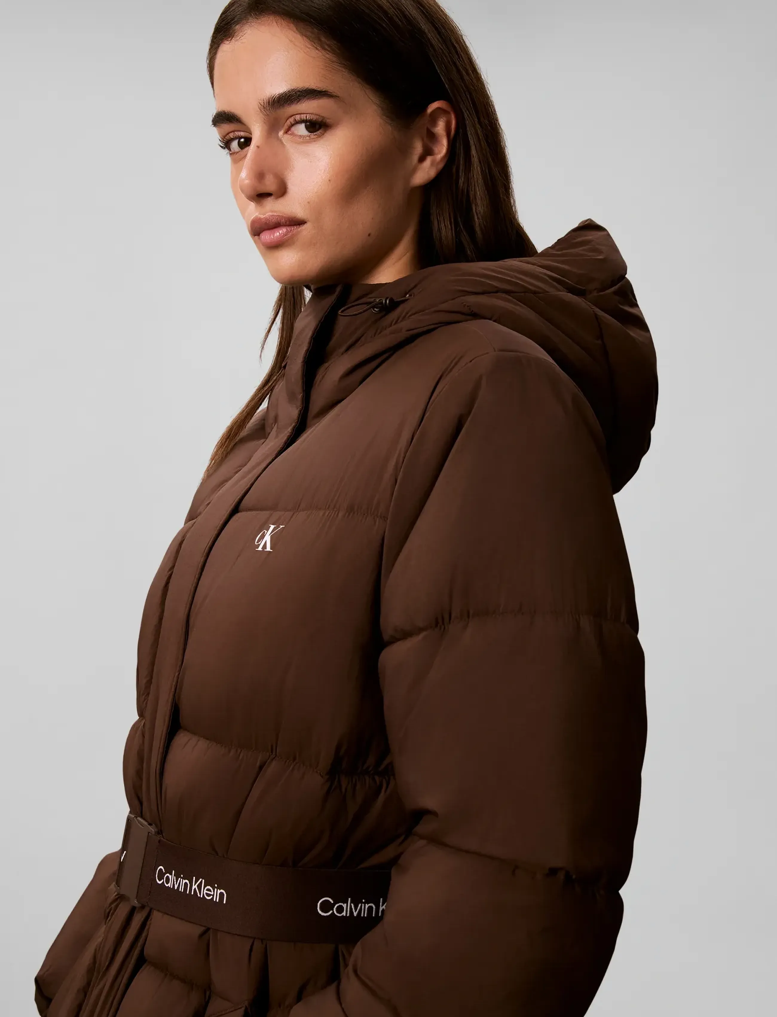 Calvin Klein Jeans - BELTED MIDWEIGHT PUFFER - winter jackets - brown cork - 4