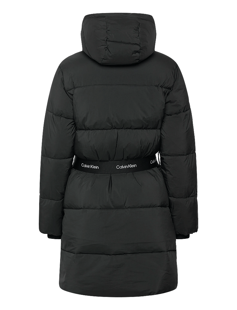 Calvin Klein Jeans - BELTED MIDWEIGHT LONG PUFFER - dunjakker - black - 2