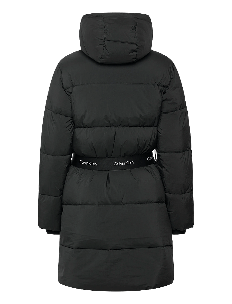 Calvin Klein Jeans - BELTED MIDWEIGHT LONG PUFFER - winter jackets - black - 2