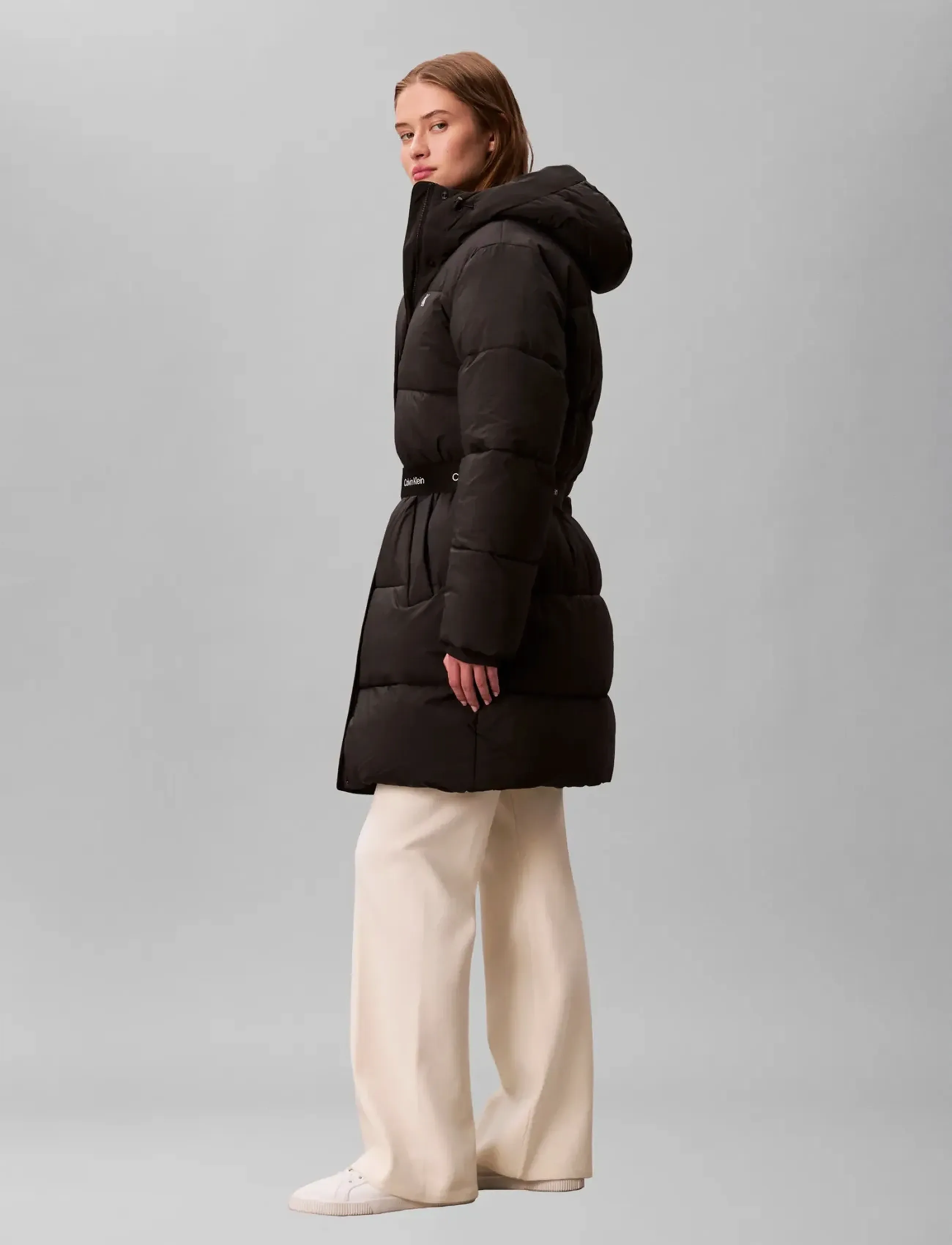 Belted Midweight Long Puffer 2