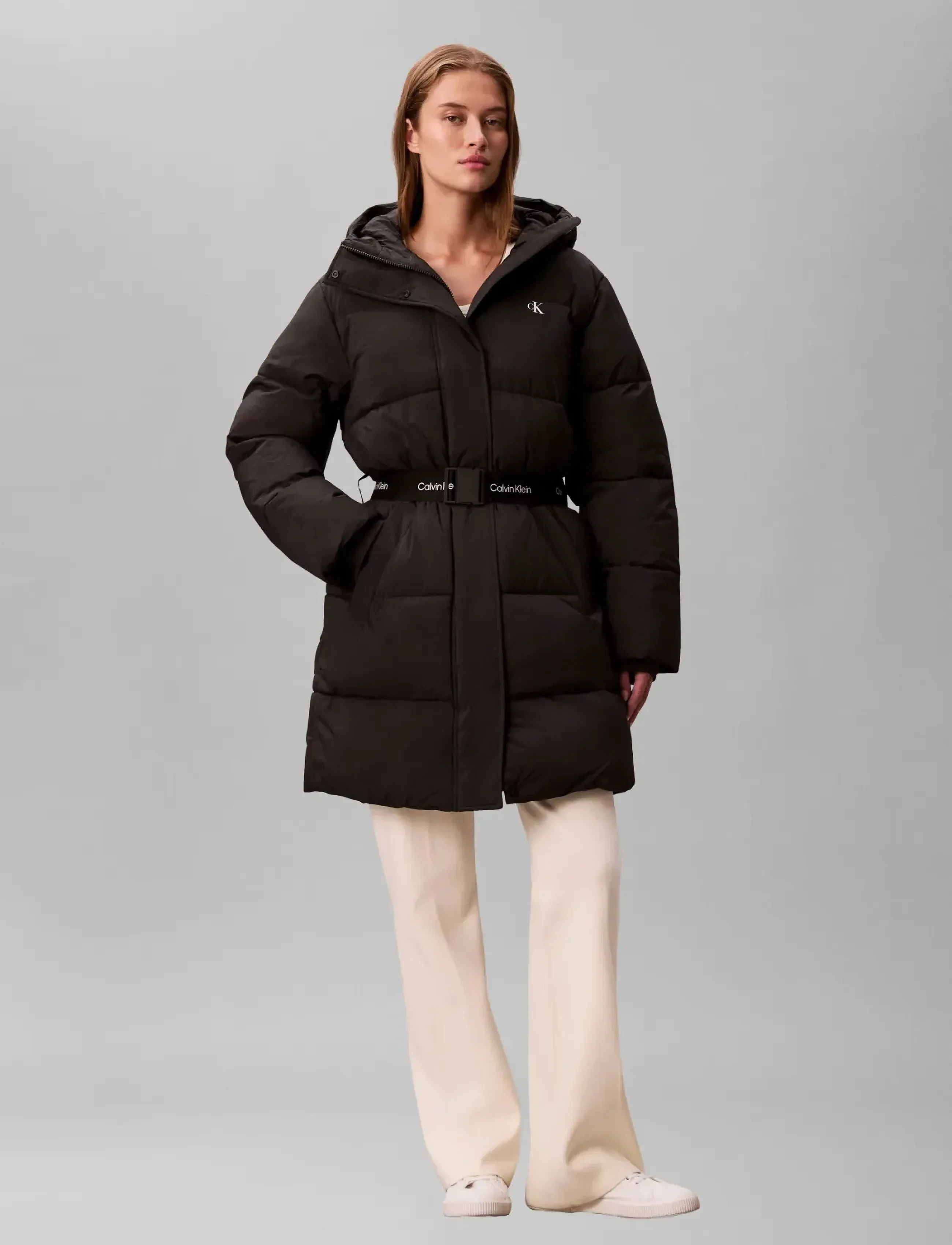 Belted Midweight Long Puffer 4