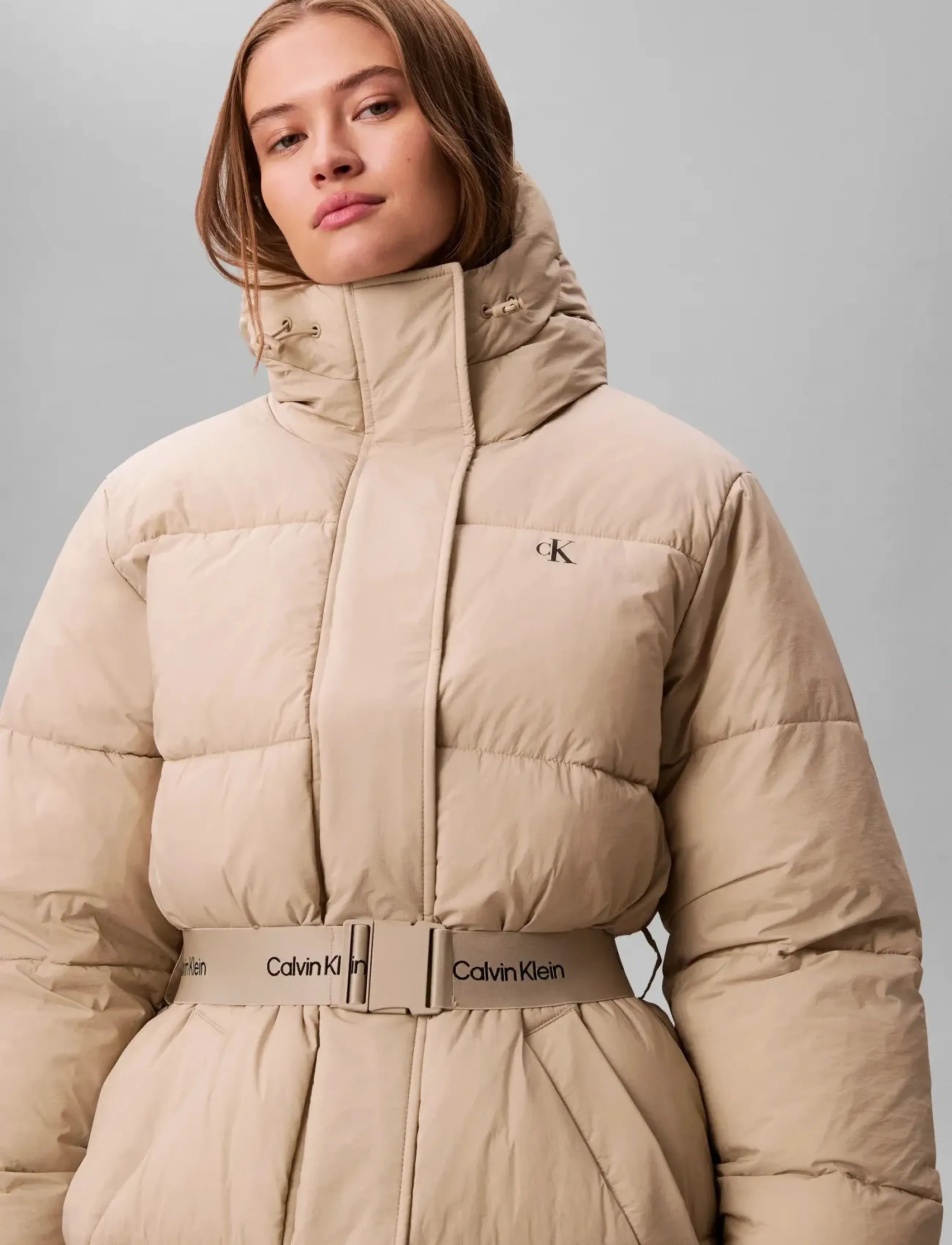 Belted Midweight Long Puffer 2