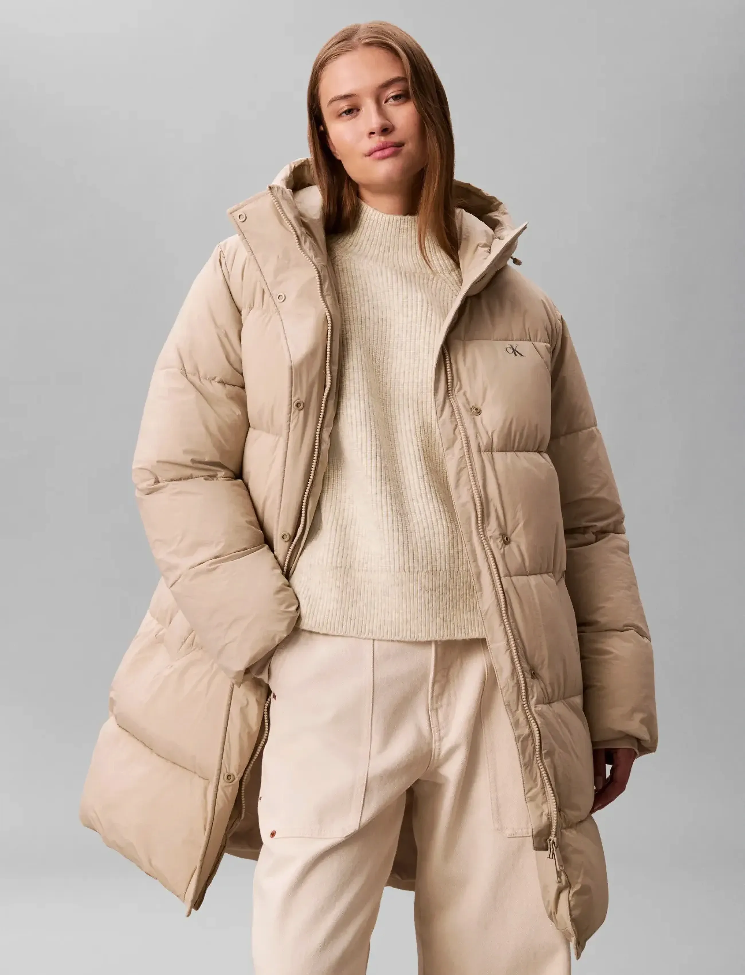 Belted Midweight Long Puffer 3