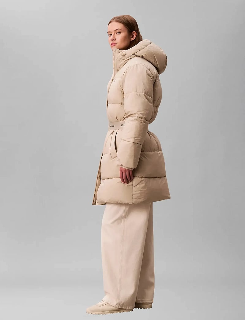 Calvin Klein Jeans - BELTED MIDWEIGHT LONG PUFFER - daunenjacken - island fossil - 5