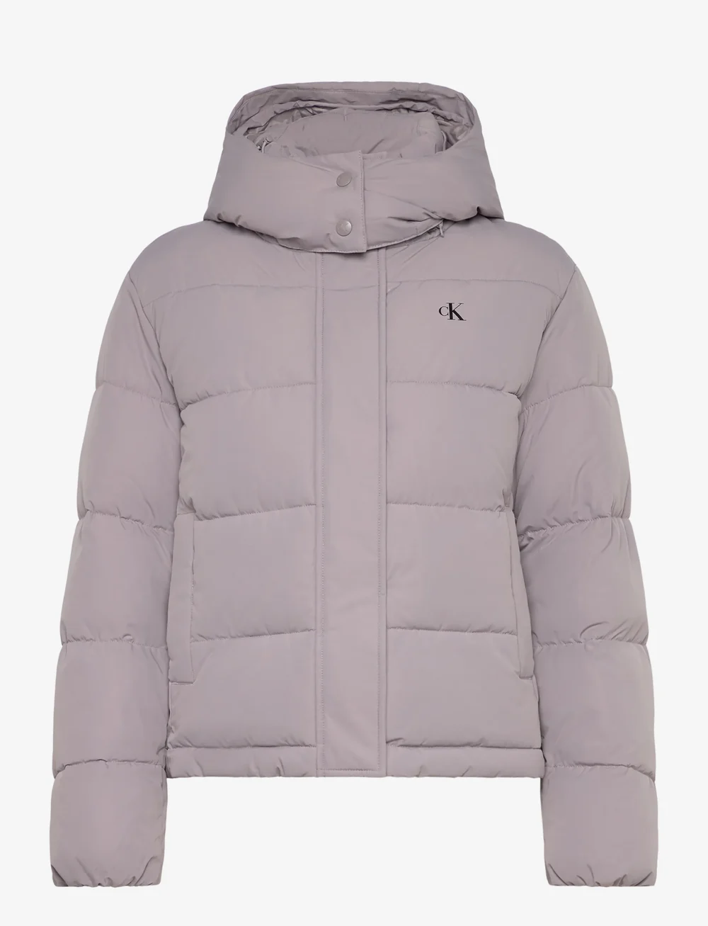 Calvin Klein Jeans - MATTE MONOLOGO MW SHORT PUFFER - daunenjacken - gull gray - 1