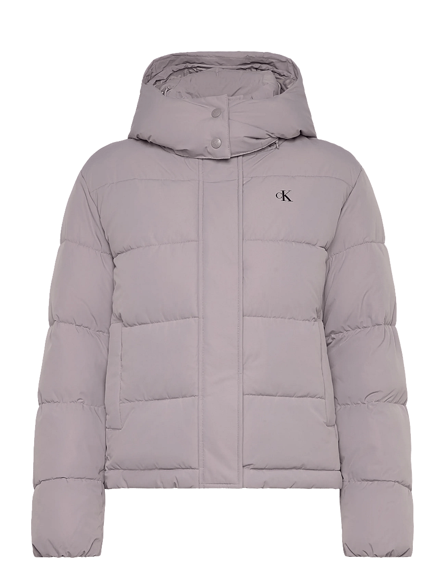 Calvin Klein Jeans - MATTE MONOLOGO MW SHORT PUFFER - vestes d'hiver - gull gray - 1
