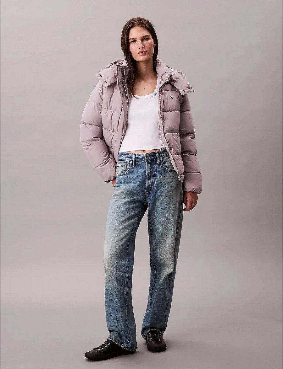 Calvin Klein Jeans - MATTE MONOLOGO MW SHORT PUFFER - vestes d'hiver - gull gray - 5