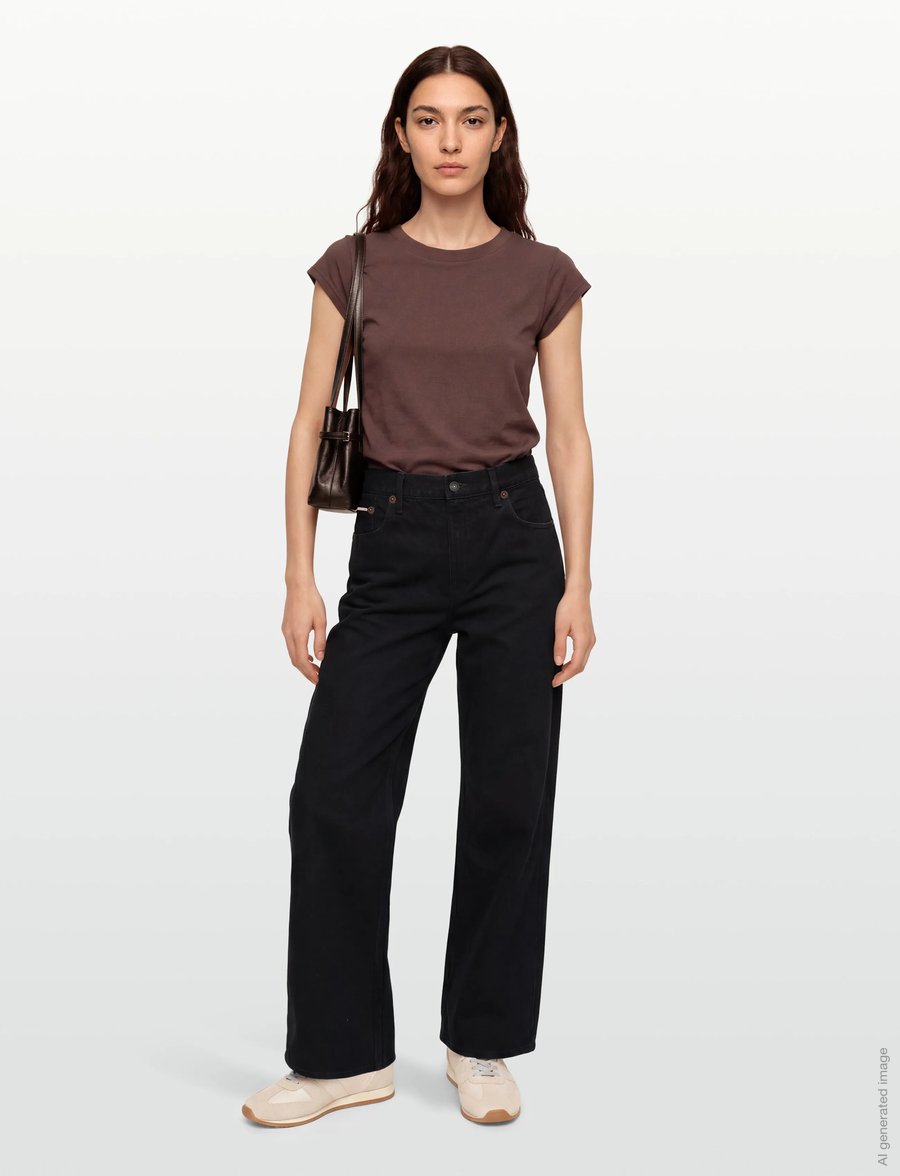 Calvin Klein Jeans - LOW RISE BAGGY SOFT BLACK - wide leg jeans - soft black - 0