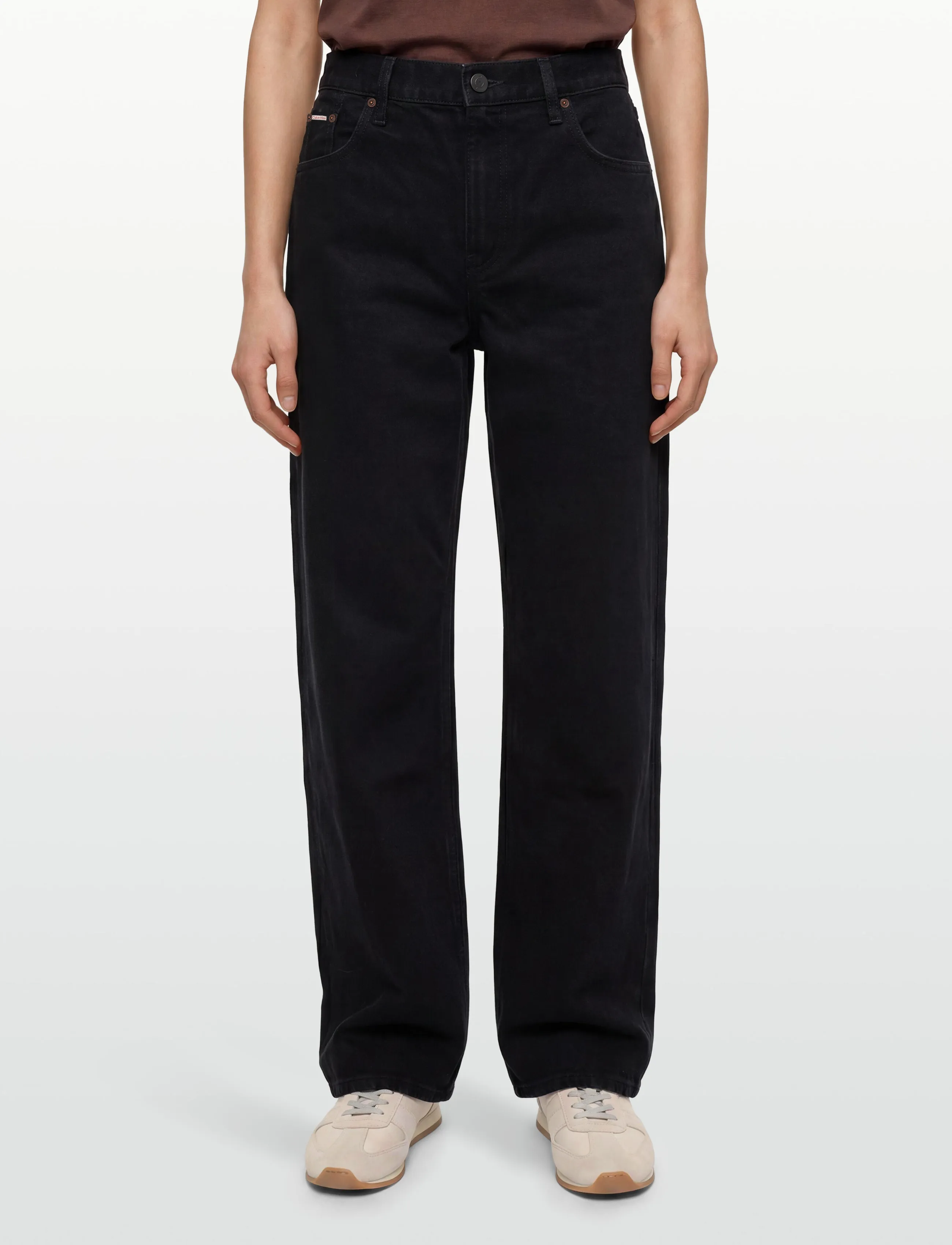 Calvin Klein Jeans - LOW RISE BAGGY SOFT BLACK - wide leg jeans - soft black - 3