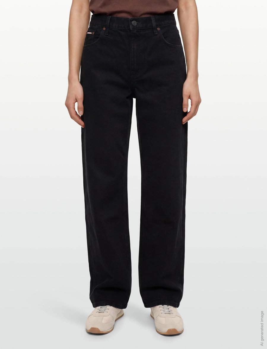 Calvin Klein Jeans - LOW RISE BAGGY SOFT BLACK - wide leg jeans - soft black - 3