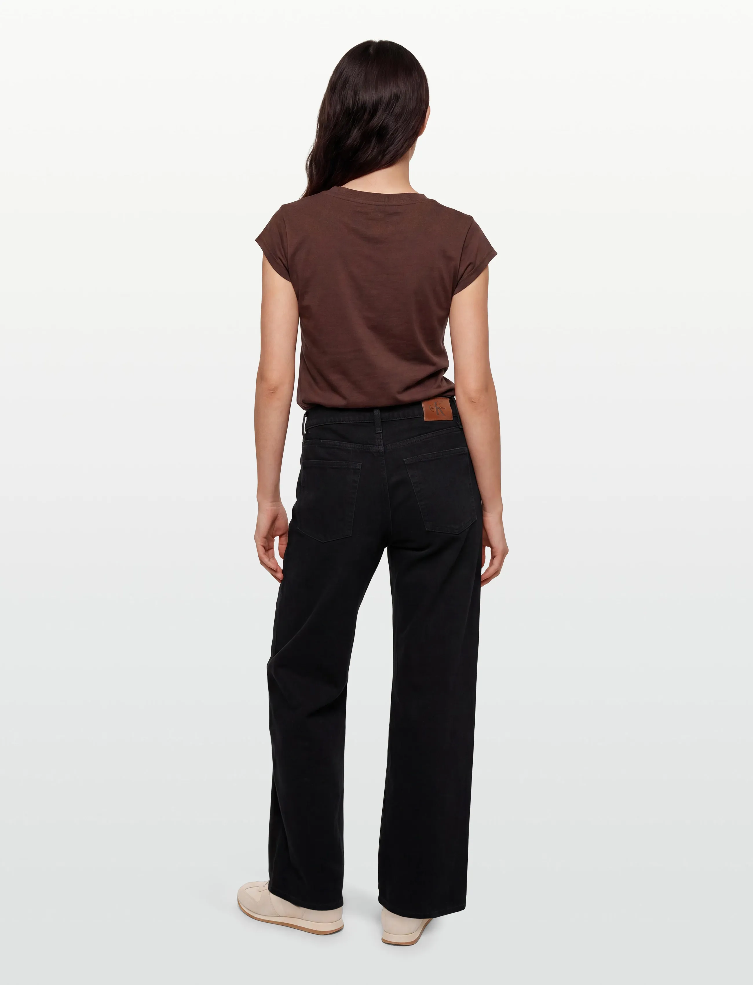 Calvin Klein Jeans - LOW RISE BAGGY SOFT BLACK - wide leg jeans - soft black - 4