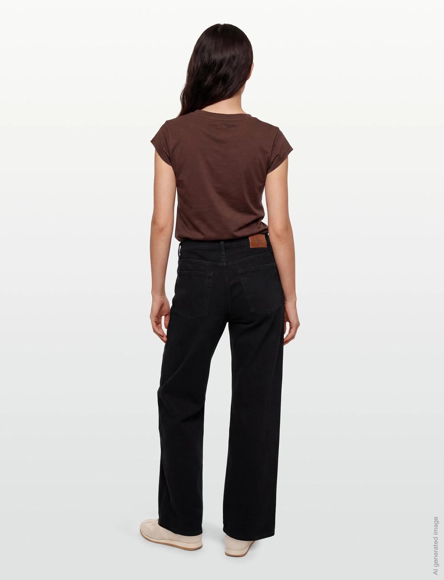 Calvin Klein Jeans - LOW RISE BAGGY SOFT BLACK - wide leg jeans - soft black - 4