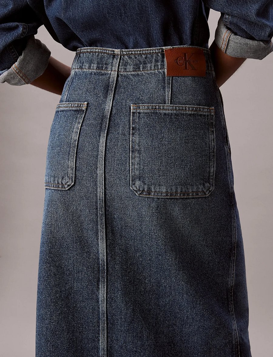 Calvin Klein Jeans - DENIM CARPENTER SKIRT TINTED ORC - denim skirts - tinted orchard - 5