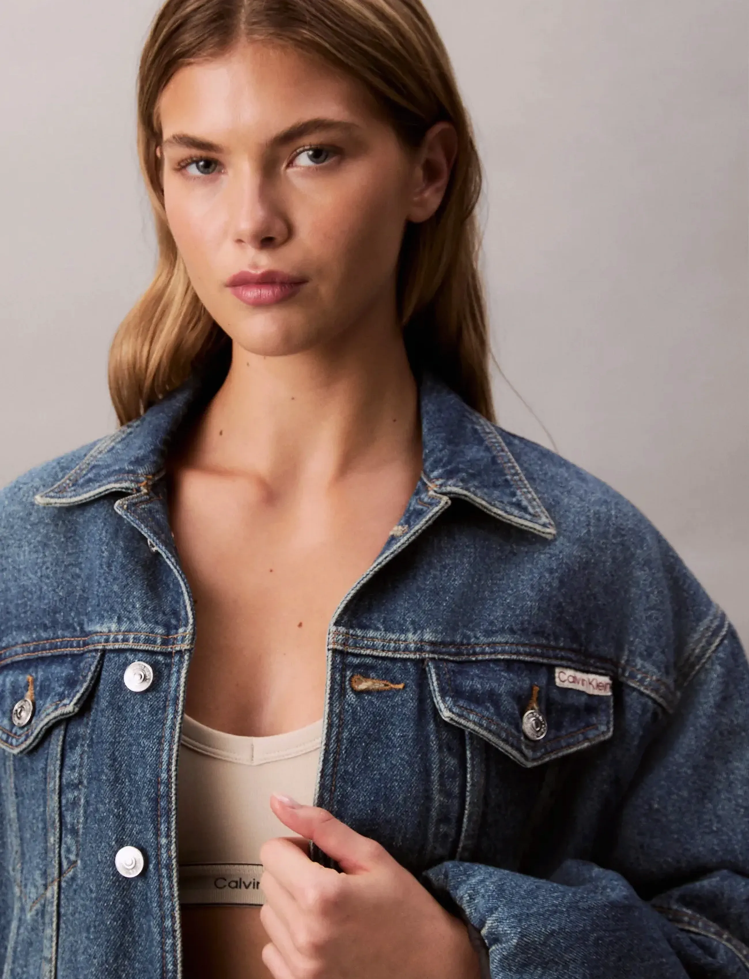 Calvin Klein Jeans - DENIM BUBBLE JACKET TINTED ORCHA - overshirts - tinted orchard - 3