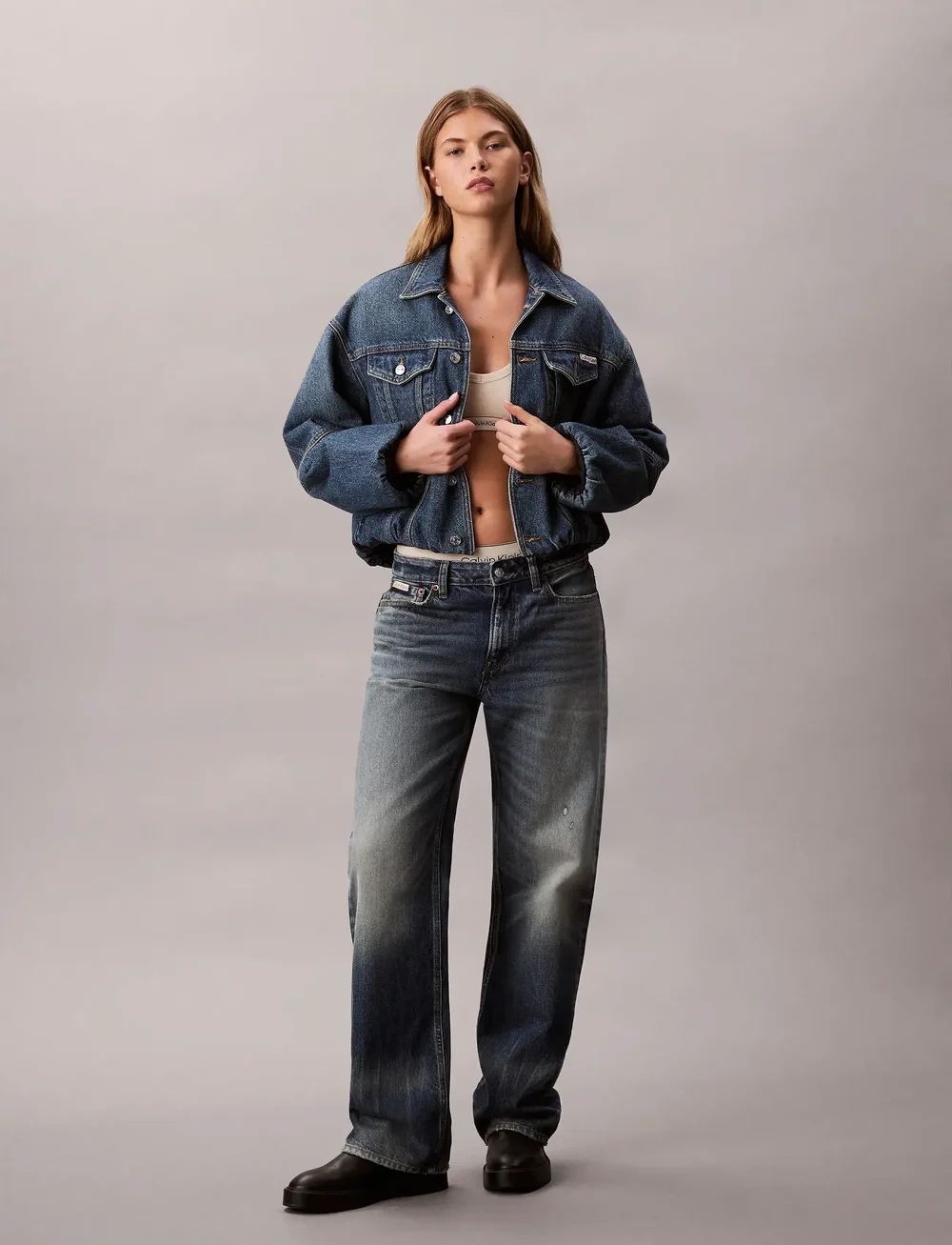 Calvin Klein Jeans - DENIM BUBBLE JACKET TINTED ORCHA - overshirts - tinted orchard - 4