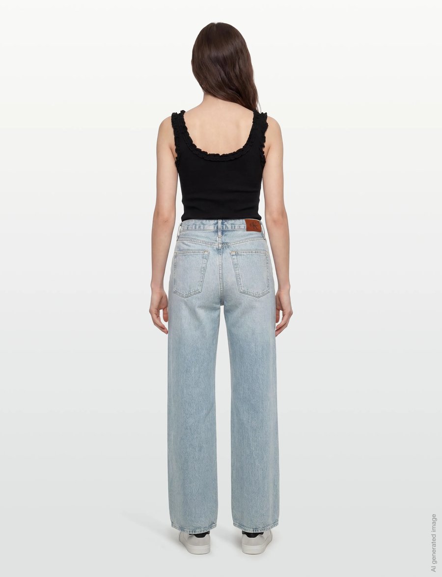 Calvin Klein Jeans - THE WIDE LEG WATERWAY - laia säärega teksad - waterway - 4