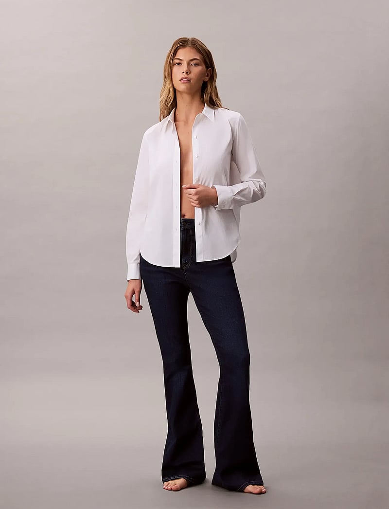 Calvin Klein Jeans - HIGH RISE FLARE BLUE ORBIT - utsvängda jeans - blue orbit - 0