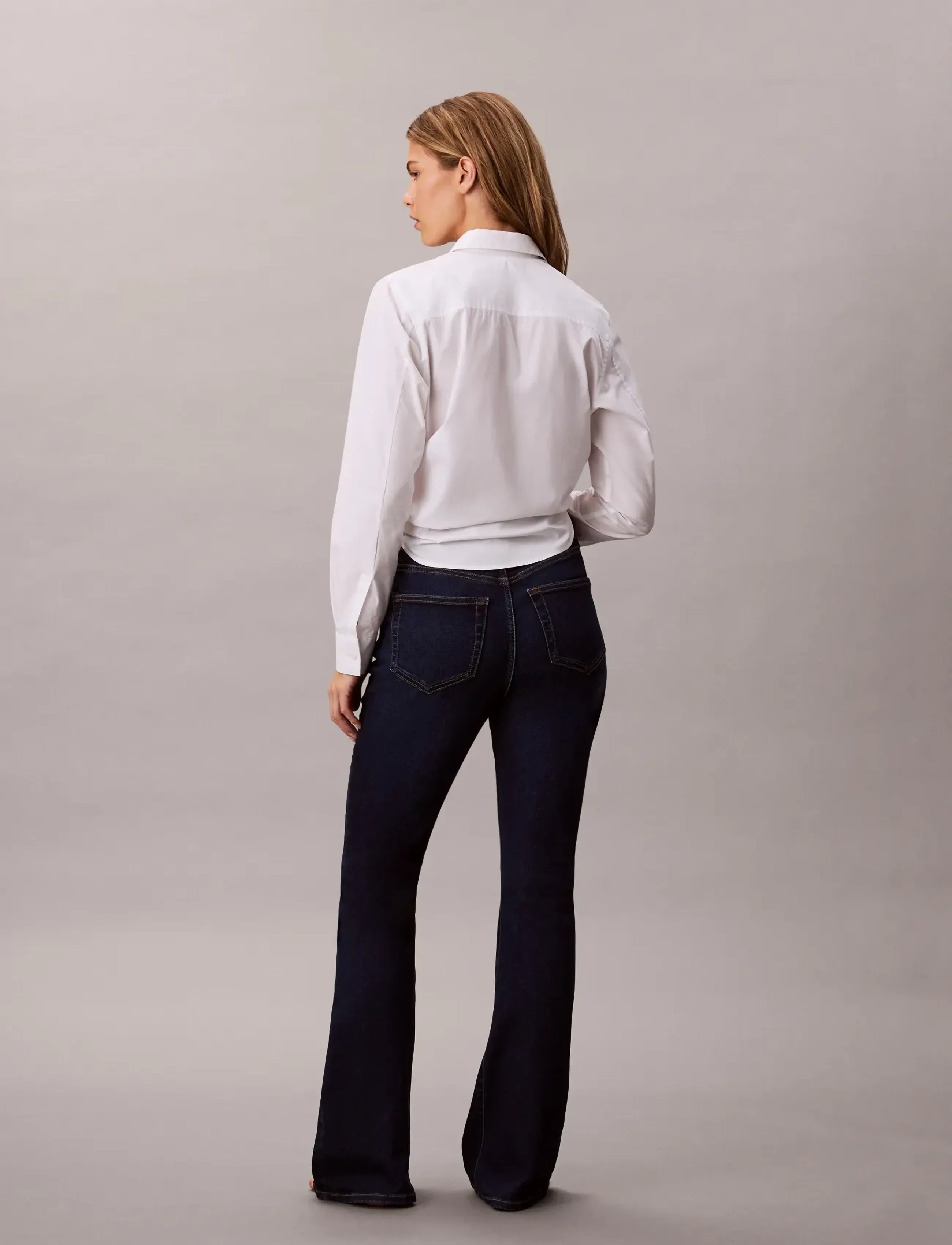 Calvin Klein Jeans - HIGH RISE FLARE BLUE ORBIT - alt eriti laia säärega teksad - blue orbit - 2