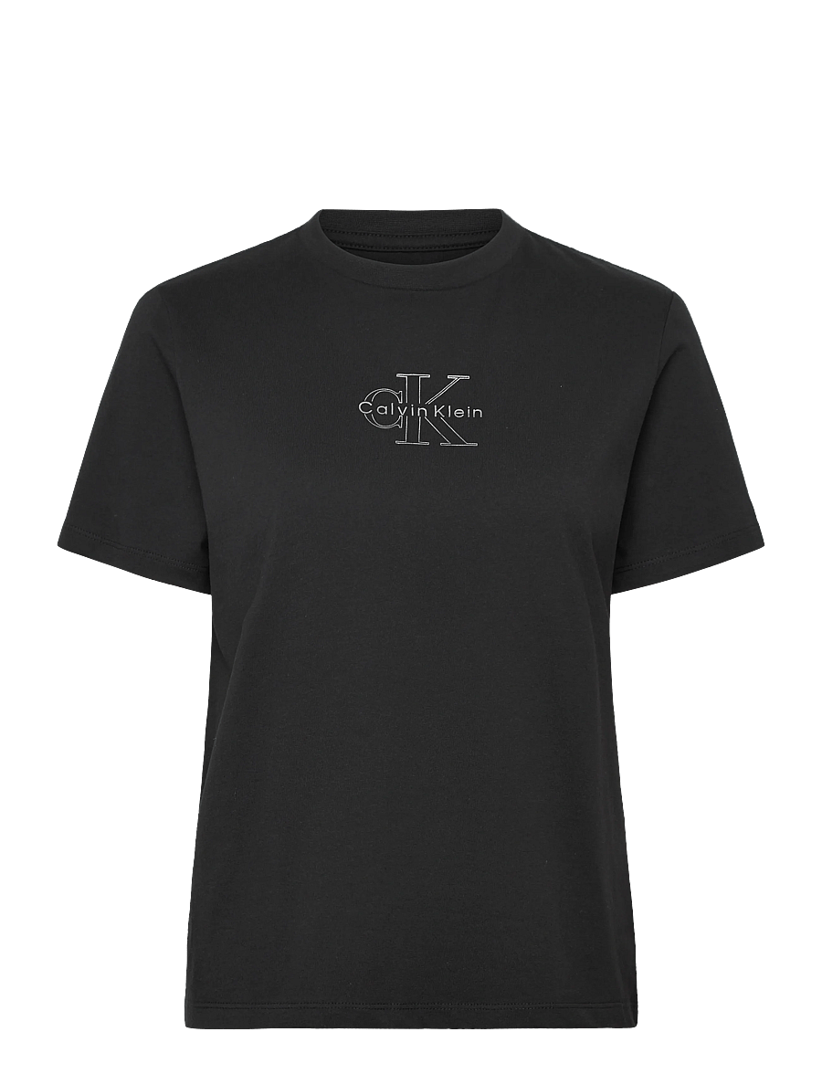 Calvin Klein Jeans - SS CLASSIC FOIL MONOLOGO TEE - t-särgid - black - 1
