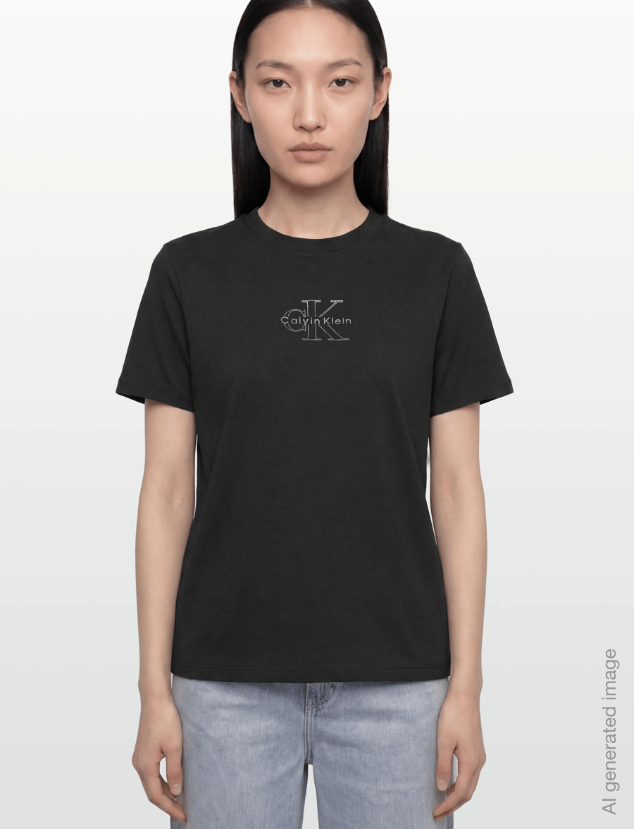 Calvin Klein Jeans - SS CLASSIC FOIL MONOLOGO TEE - t-särgid - black - 3