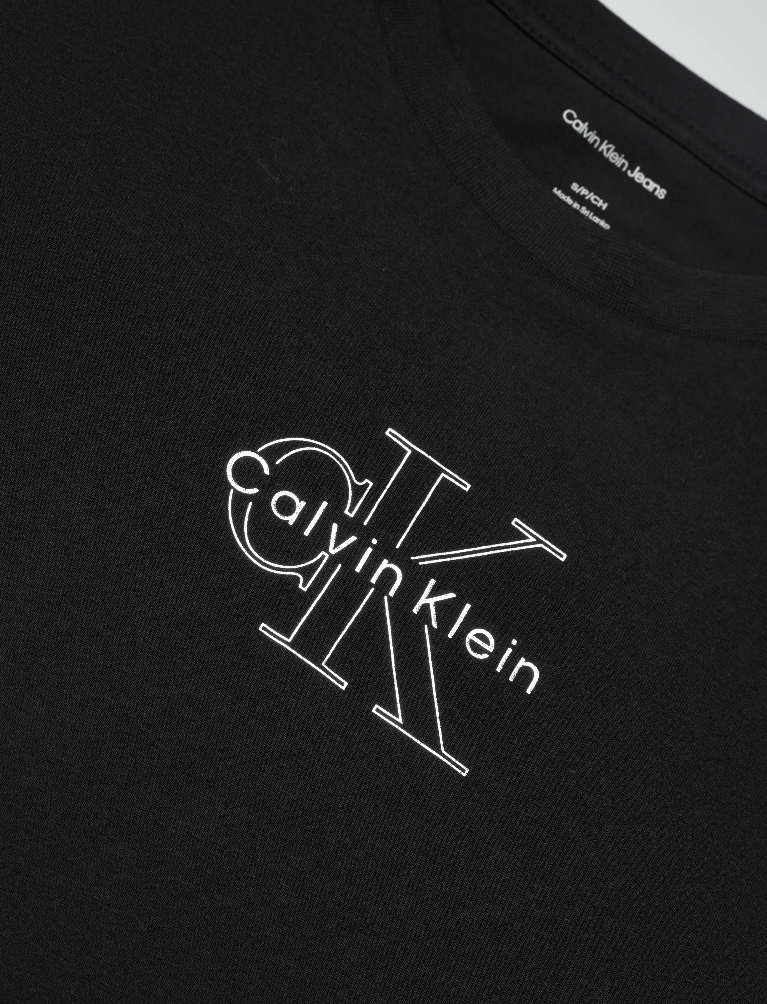 Calvin Klein Jeans - SS CLASSIC FOIL MONOLOGO TEE - t-särgid - black - 5